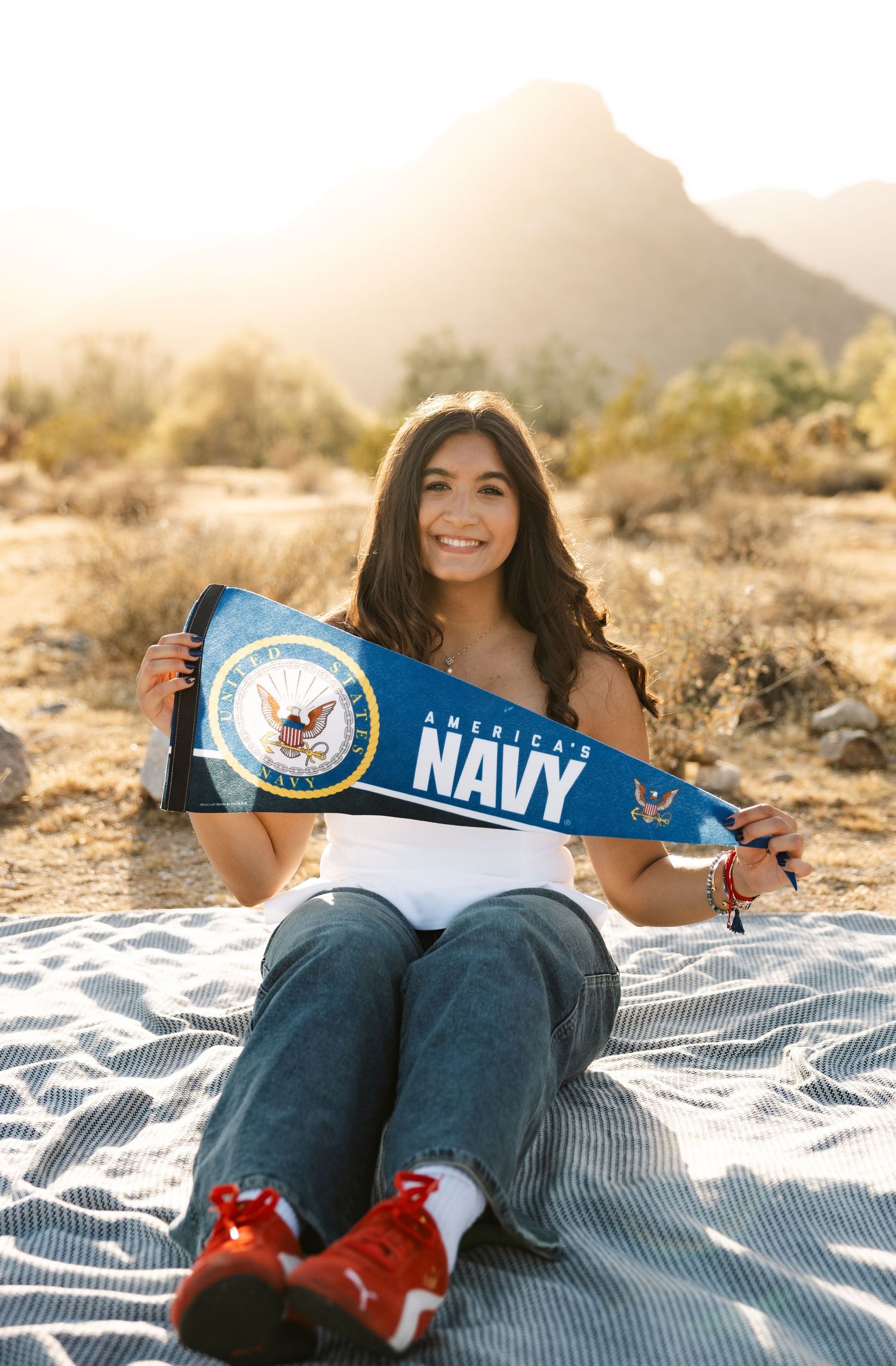 Senior high school graduation session in the White Tank Mountains!