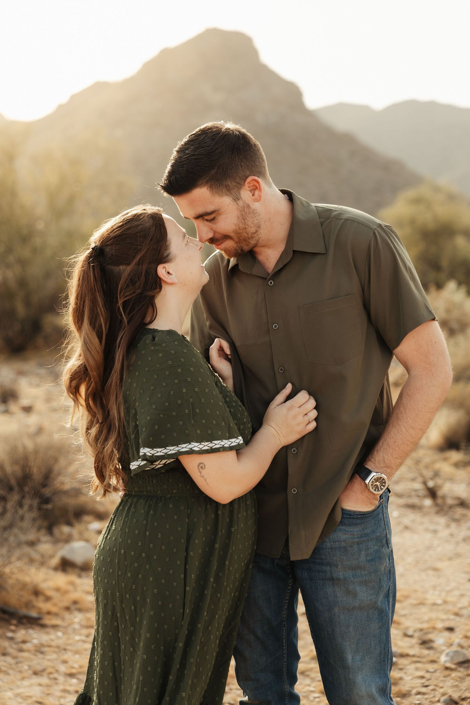 Couples photo from a family session in the White tank Mountains!