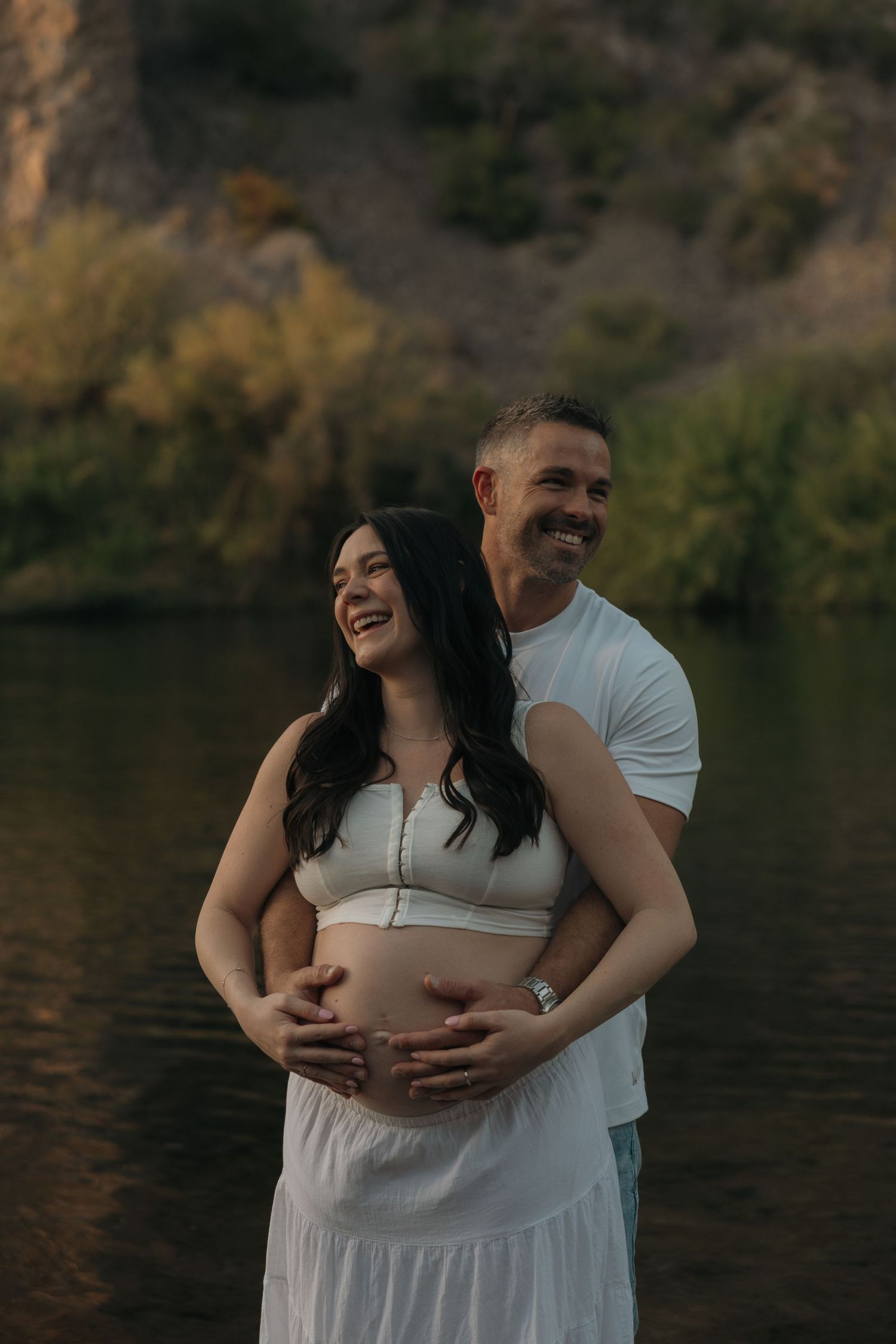 Couples / small family maternity session at the Salt River!