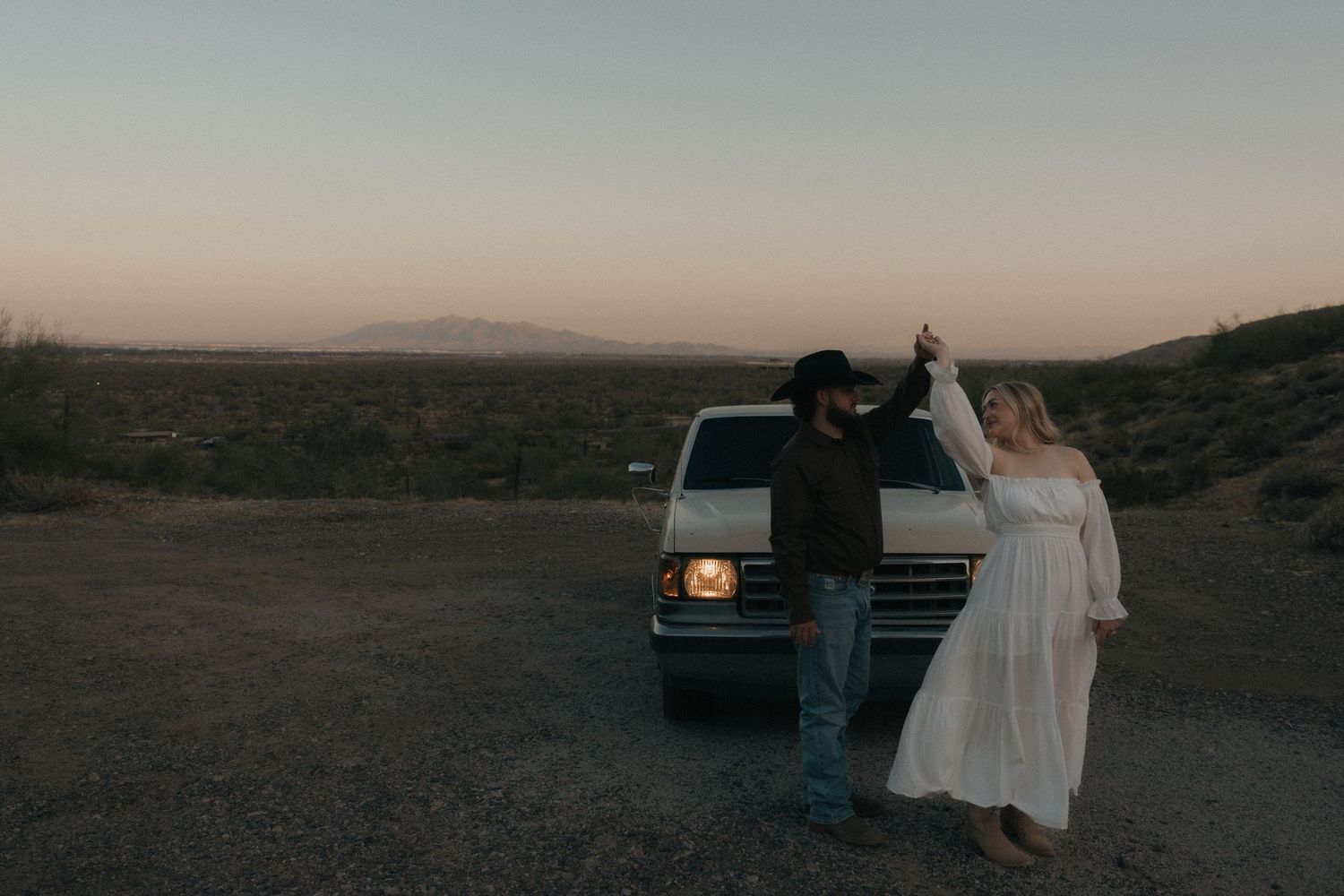 Couples, western-inspired session in the White Tank Mountains!