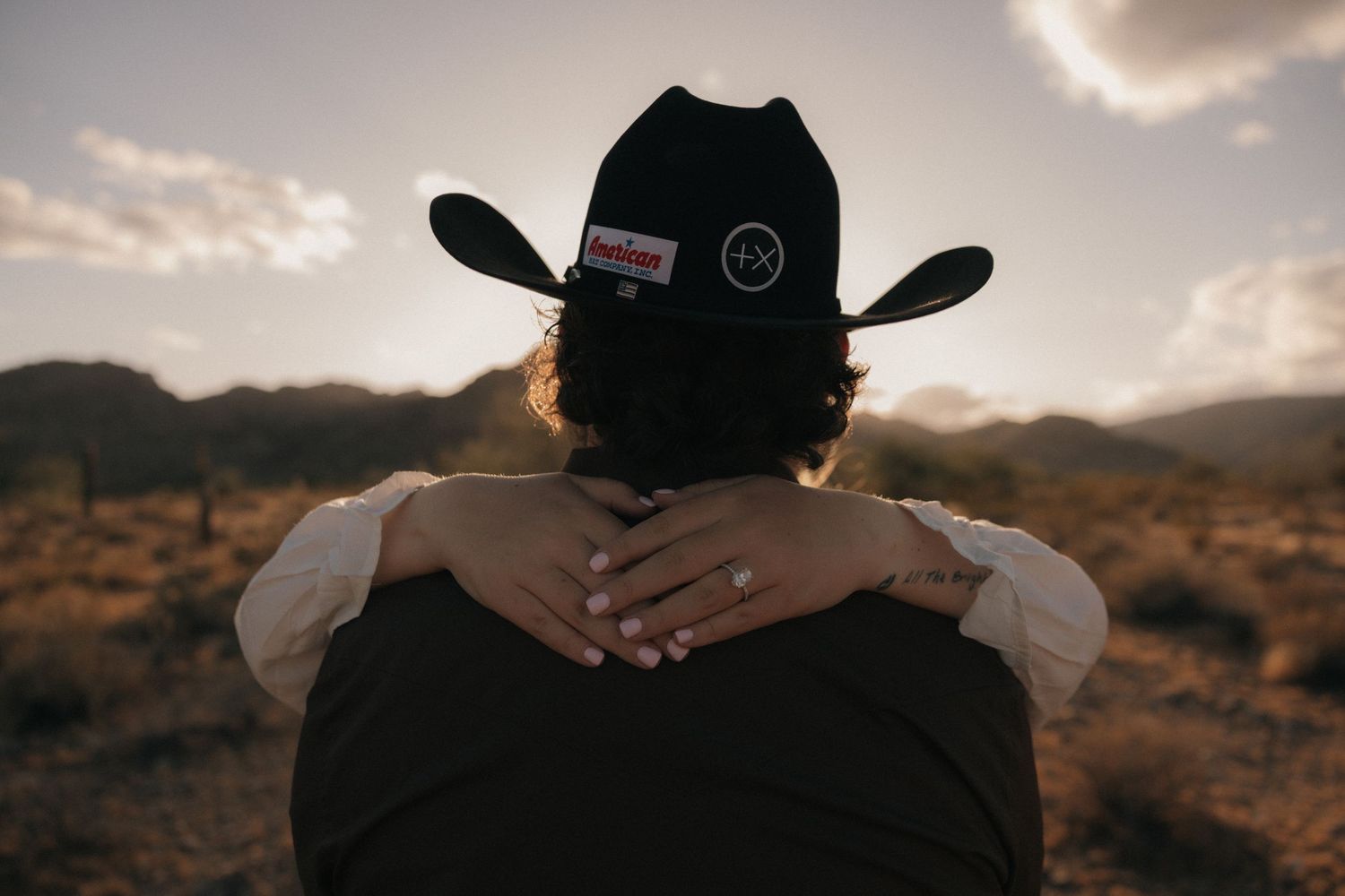 Couples, western-inspired session in the White Tank Mountains!