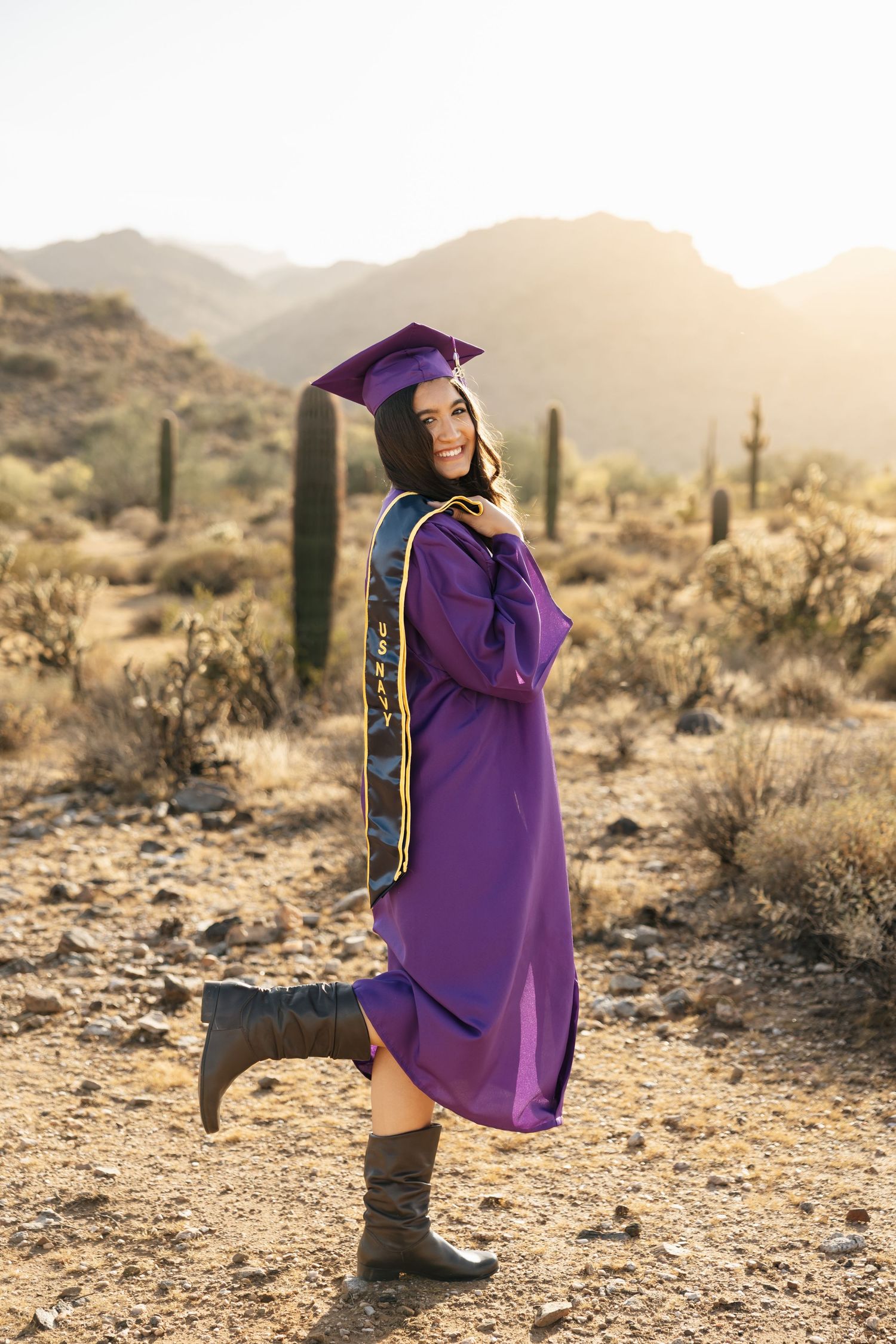 Senior high school graduation session in the White Tank Mountains!