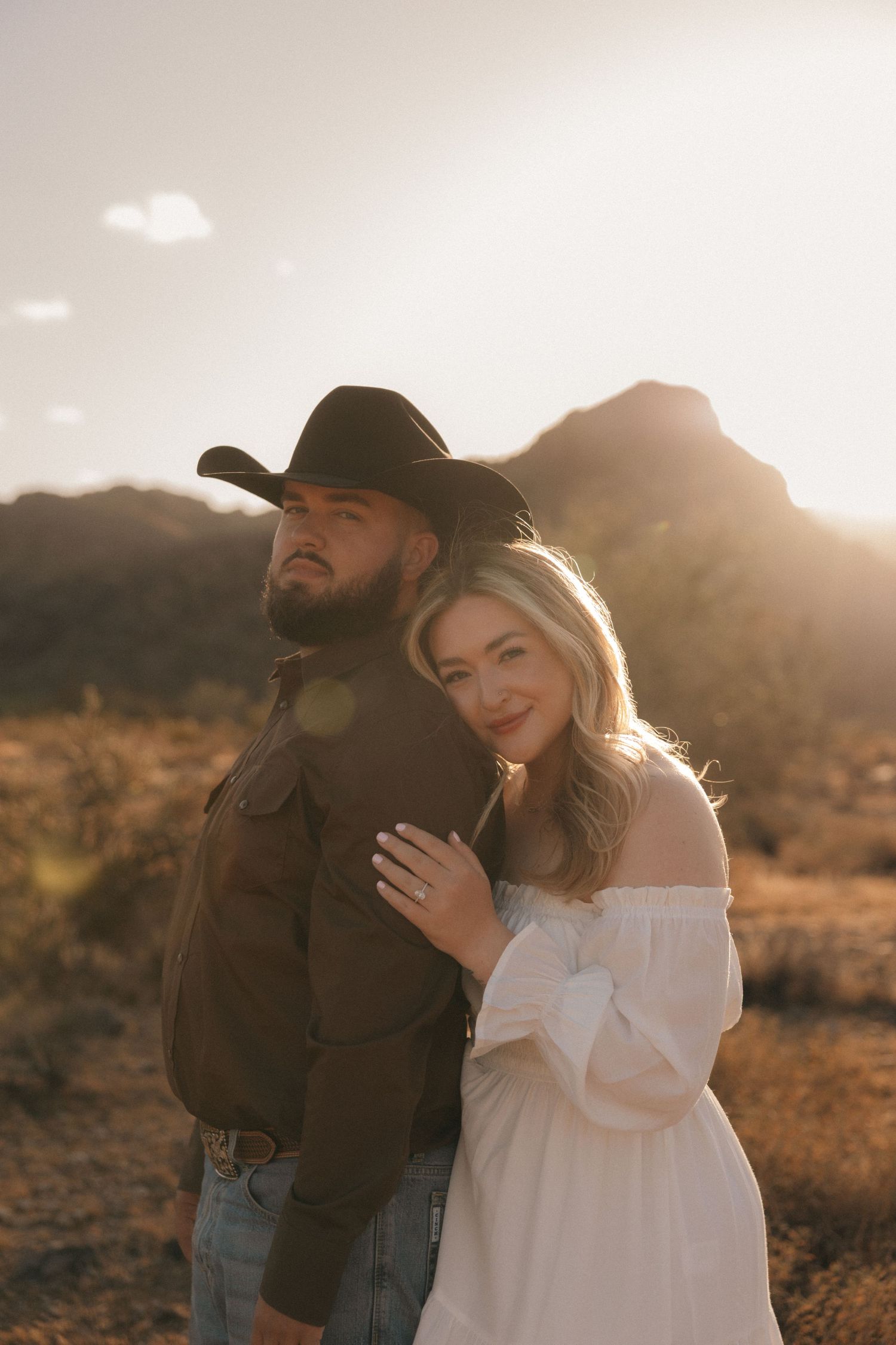 Couples, western-inspired session in the White Tank Mountains!