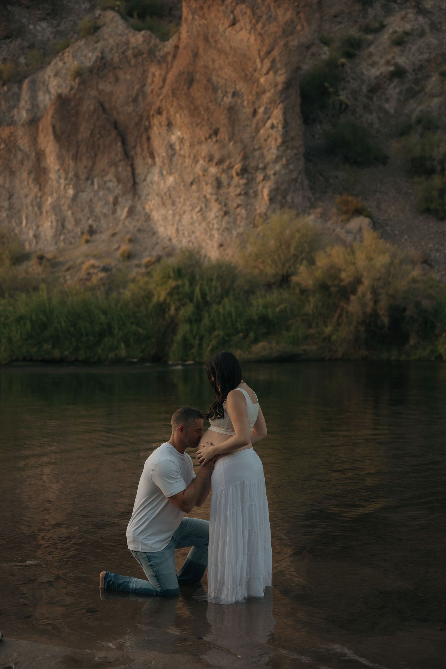 Couples / small family maternity session at the Salt River!