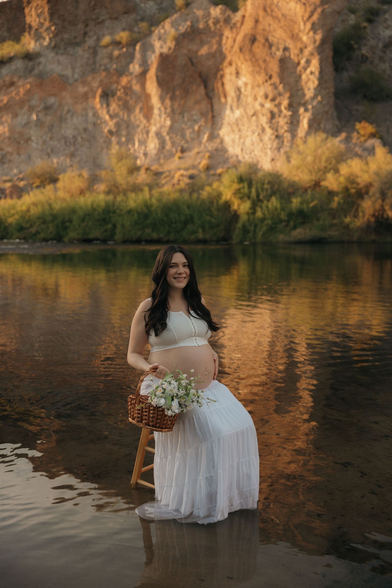 Couples / small family maternity session at the Salt River!