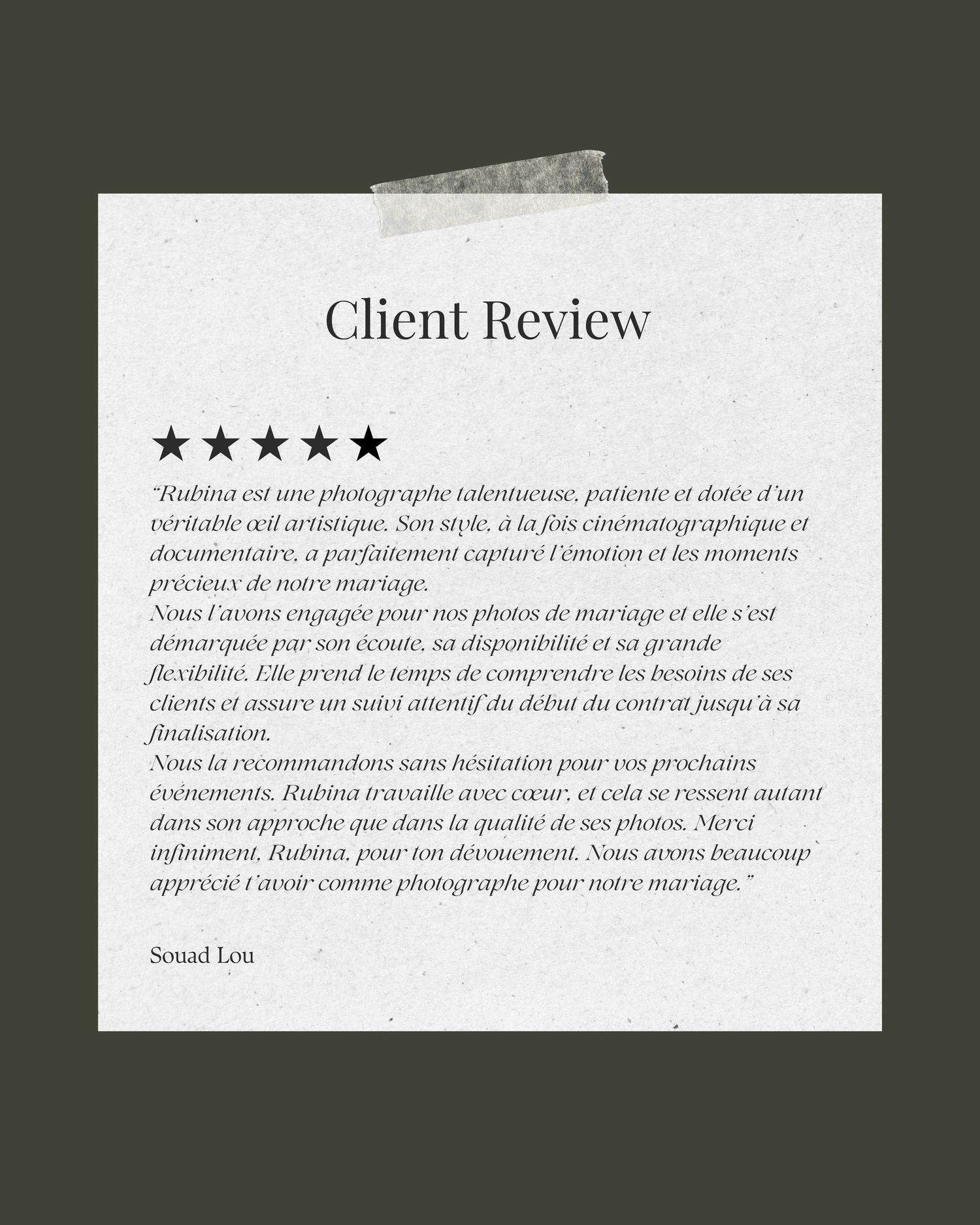 review , testimonials