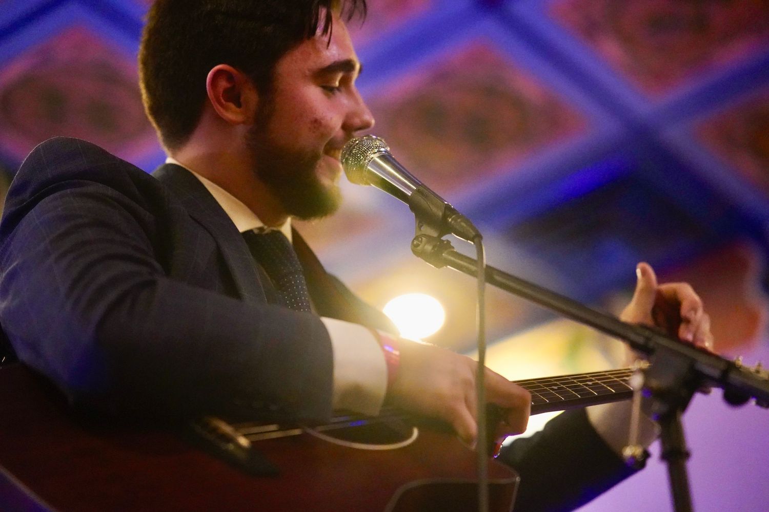 close up photo of Live musician playing guitar, Port Townsend, Washington