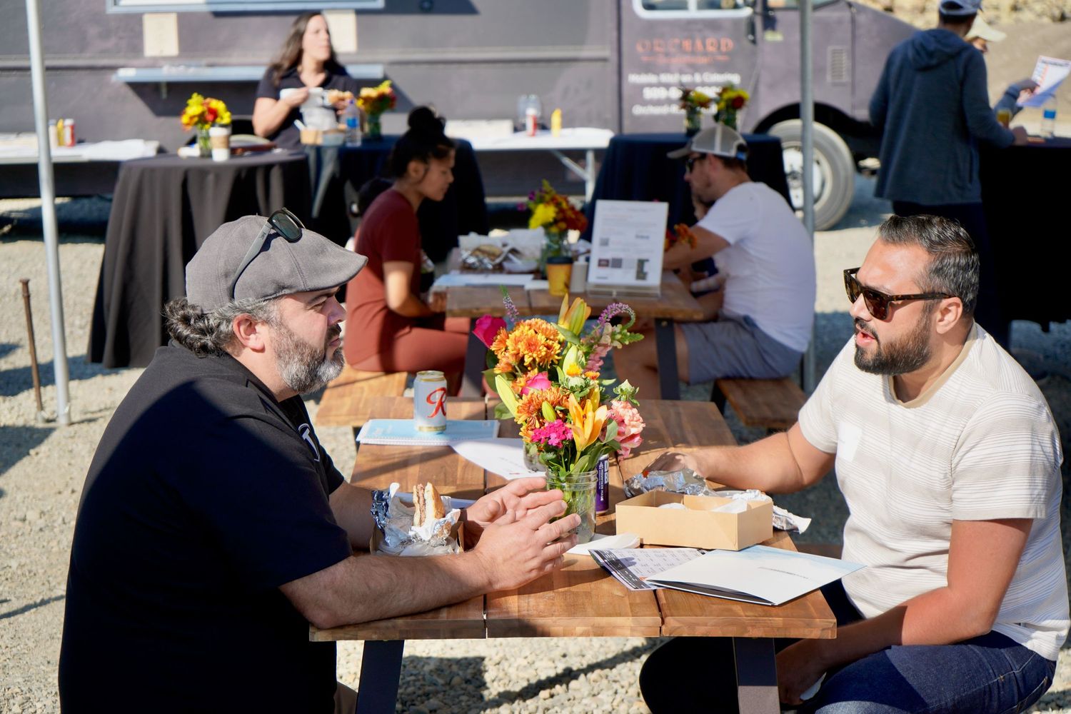 Corporate event attendees networking and interacting at a business event in Port Townsend, Washington