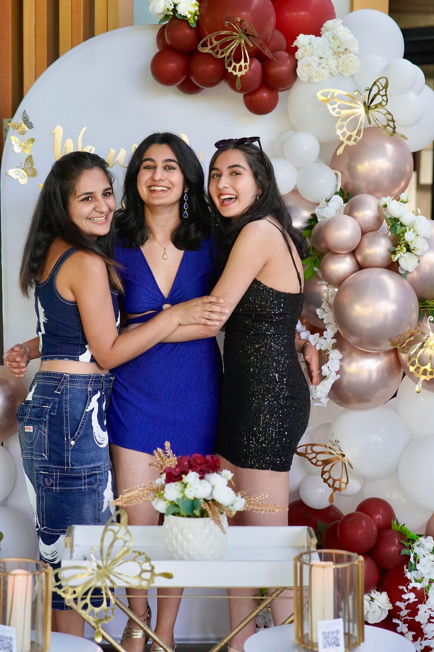 Sisters celebrating together at a graduation party in Port Townsend, Washington