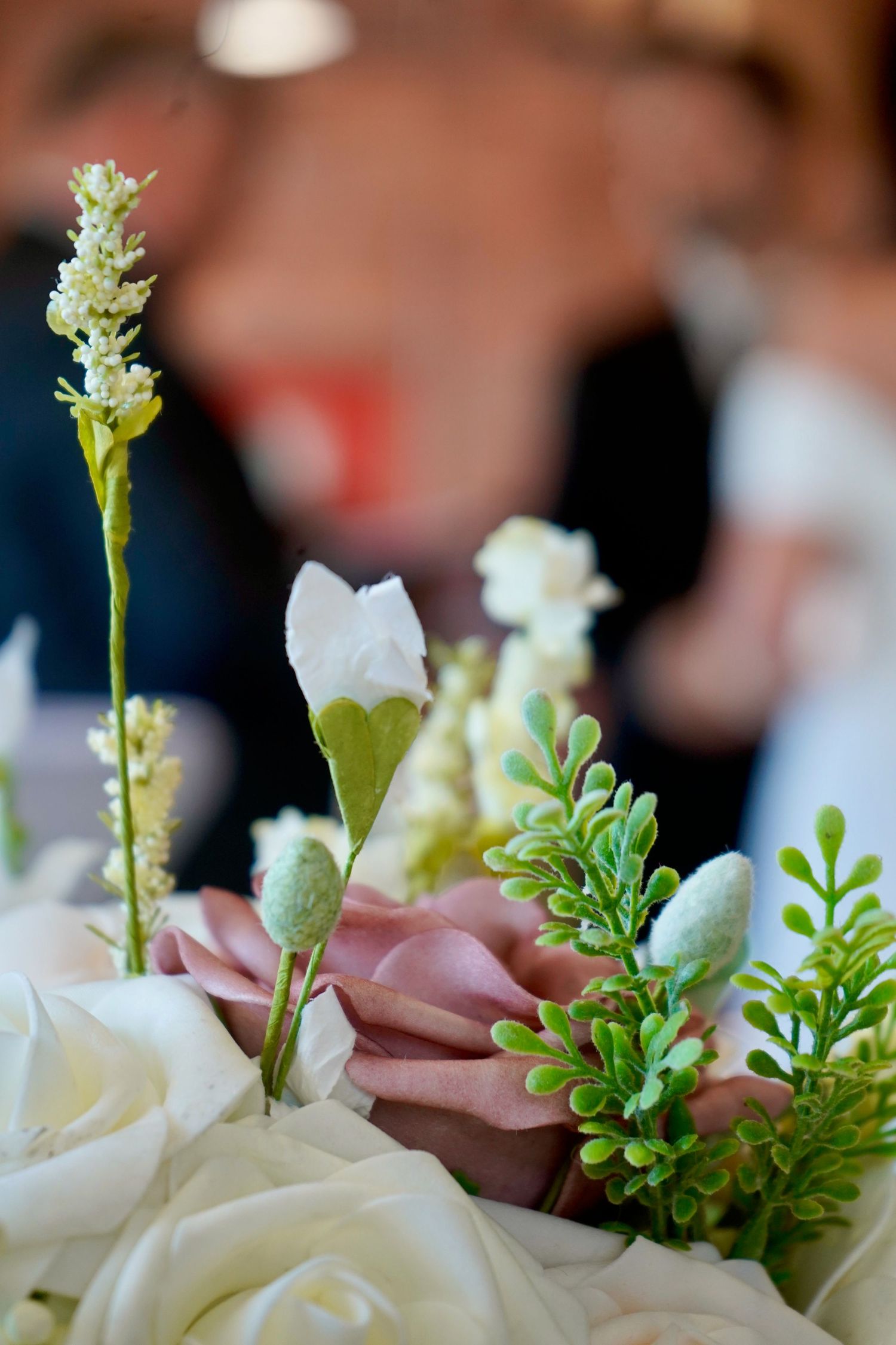 Floral arrangement displayed as part of the decor at a wedding or special event in Port Townsend, Washington