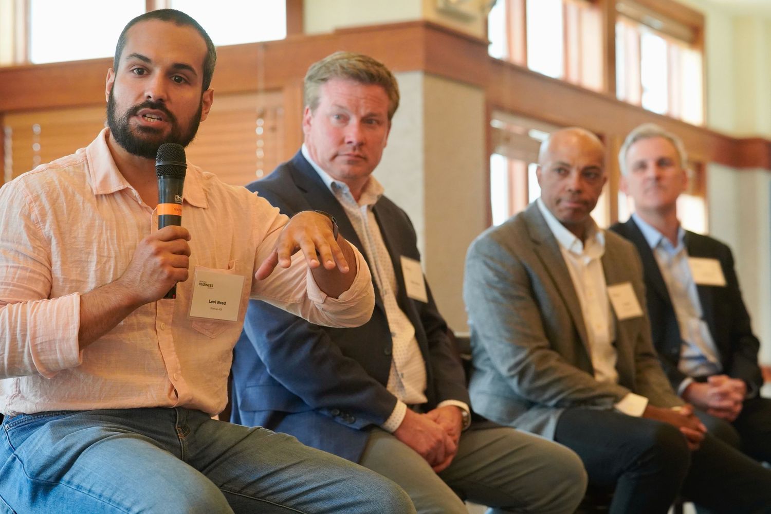 Professionals networking and connecting at a corporate business event in Port Townsend, Washington