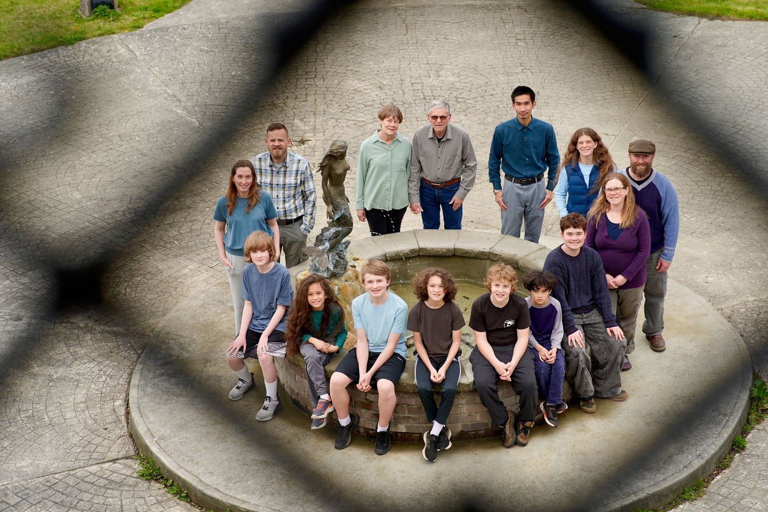Family enjoying a relaxed outdoor photo session in Port Townsend, Washington