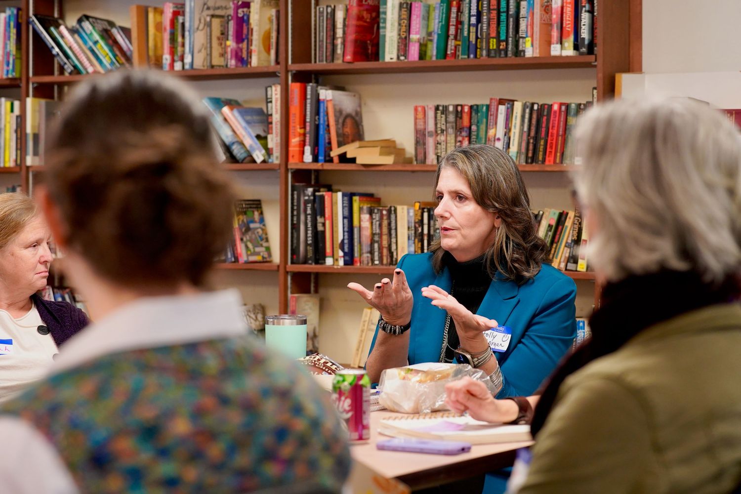 OlyCAP nonprofit staff and community members gathered for a meeting in Port Townsend, Washington