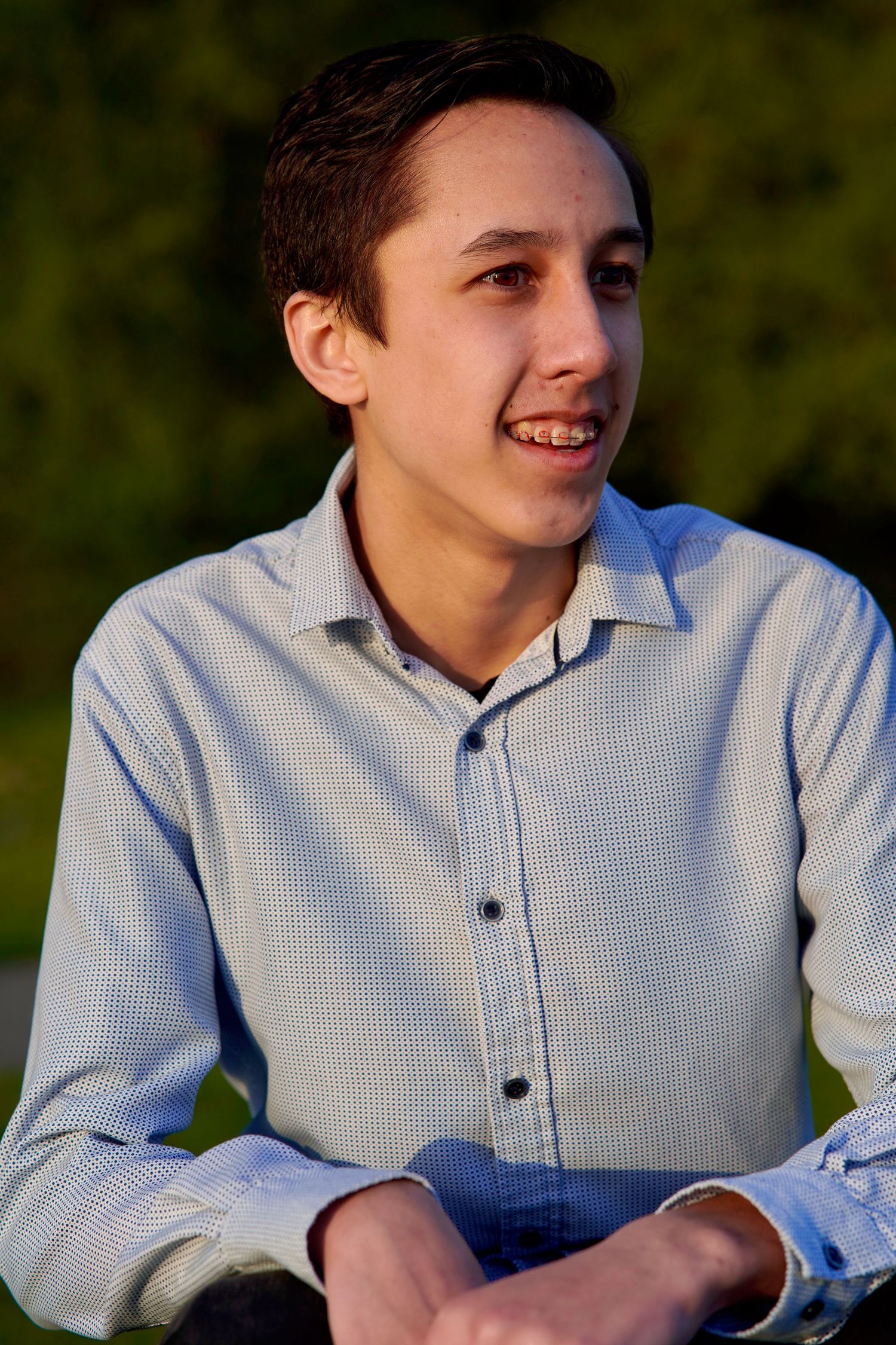 High school senior posing for natural-light senior portraits in Port Townsend, Washington