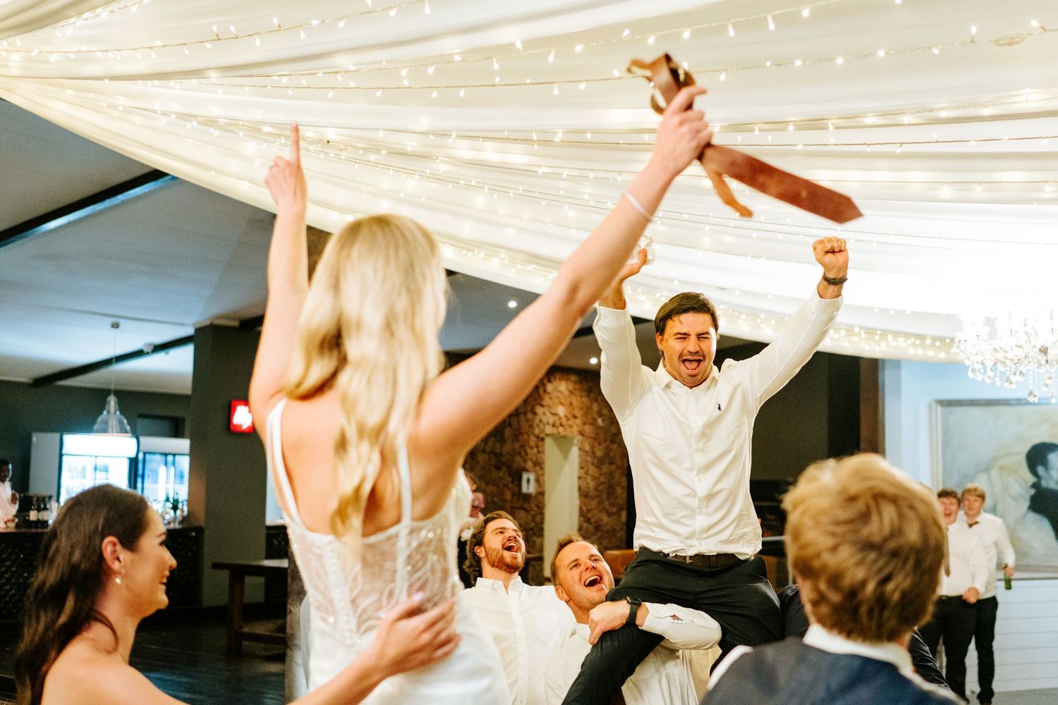 Celebrating during the reception events