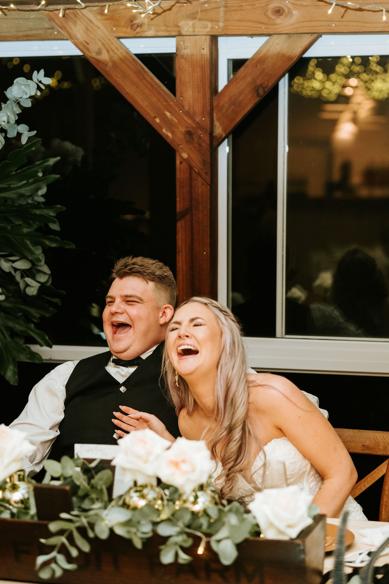 Real laughs and moments at the wedding reception