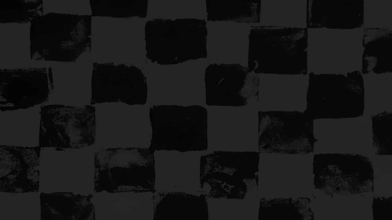 Dark grunge checkered pattern background with distressed black and gray squares texture.