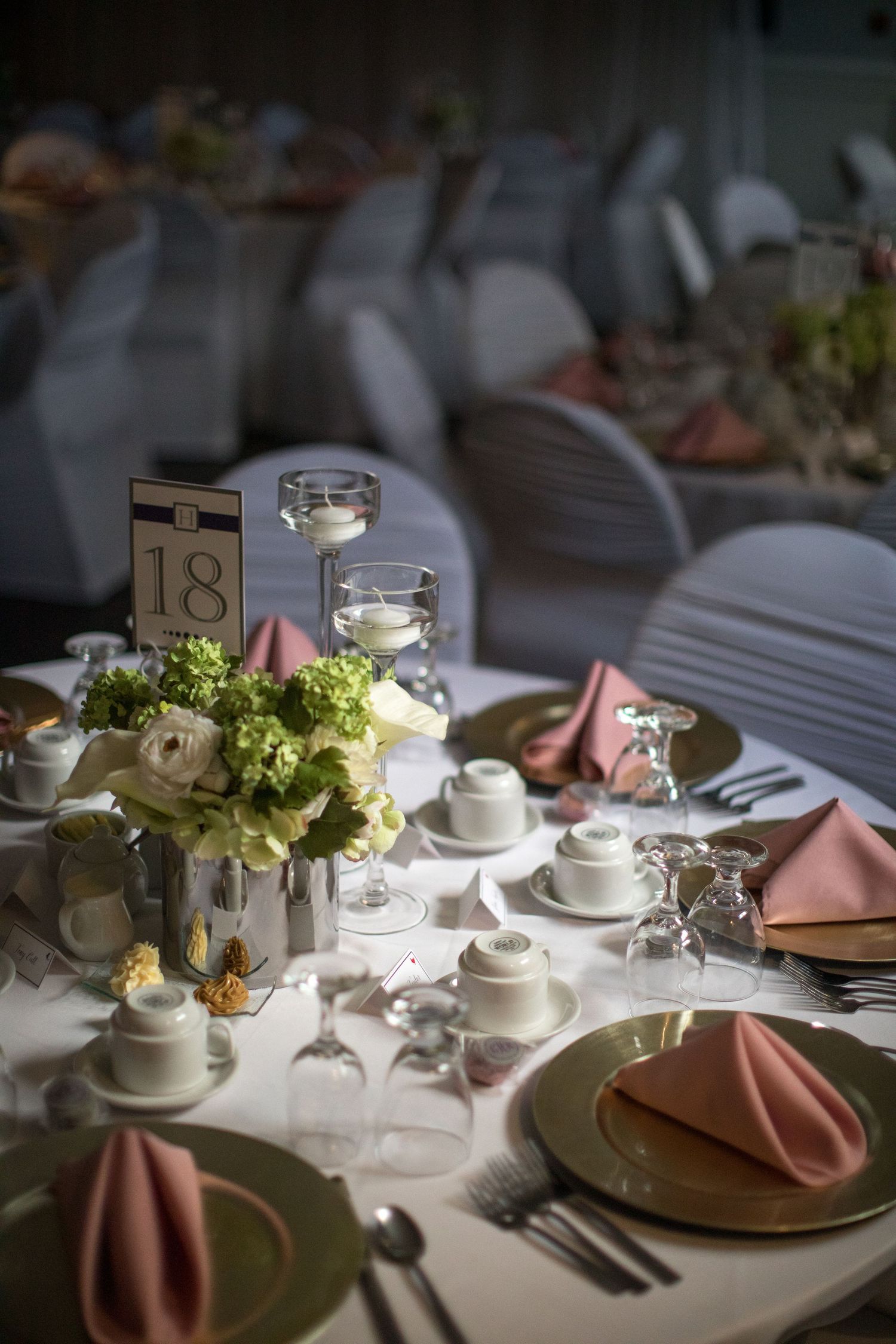 Colour photograph of a table setting