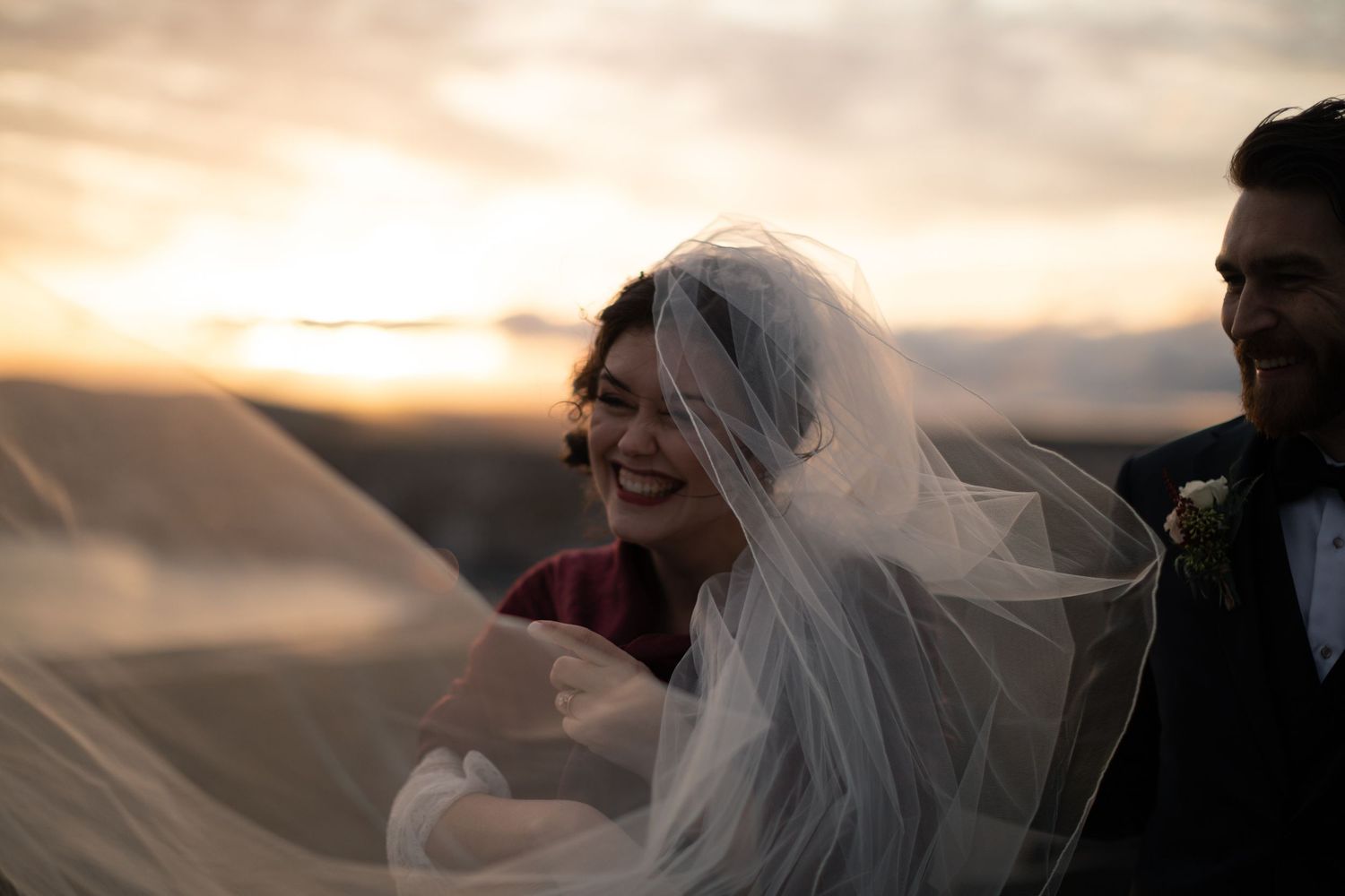 Portrait of a wedding couple in St. John's, Newfoundland