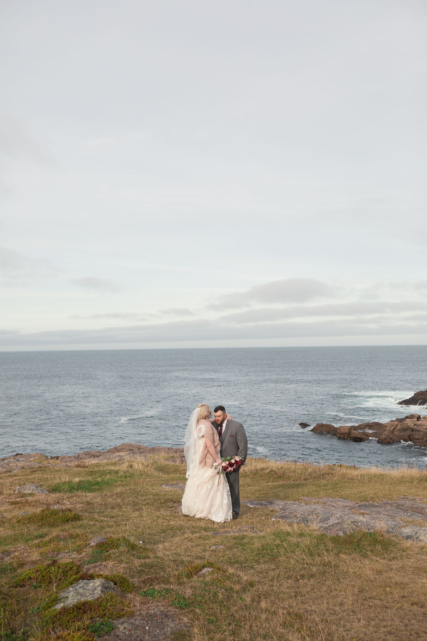 Portrait of a wedding couple in Newfoundland
