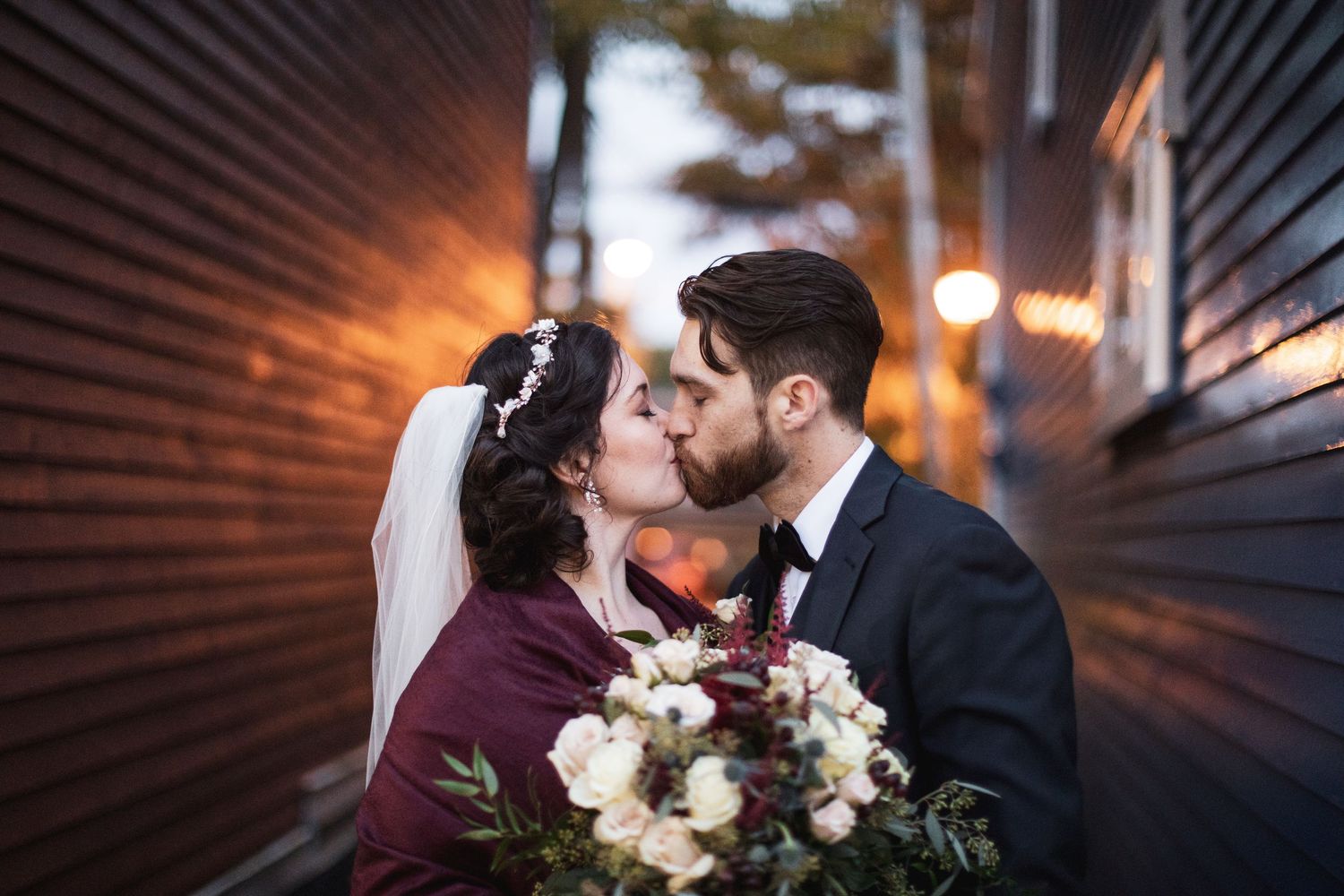 Portrait of a wedding couple in St. John's, Newfoundland