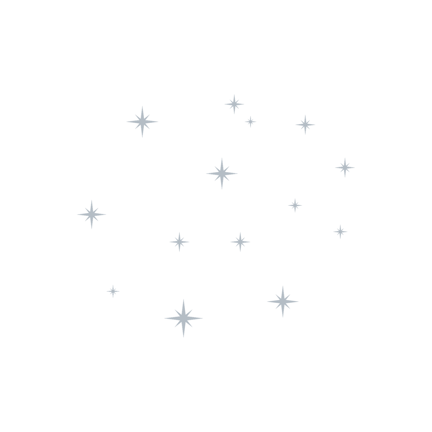 Starry night sky with scattered glowing stars and twinkling points of light against a dark background.