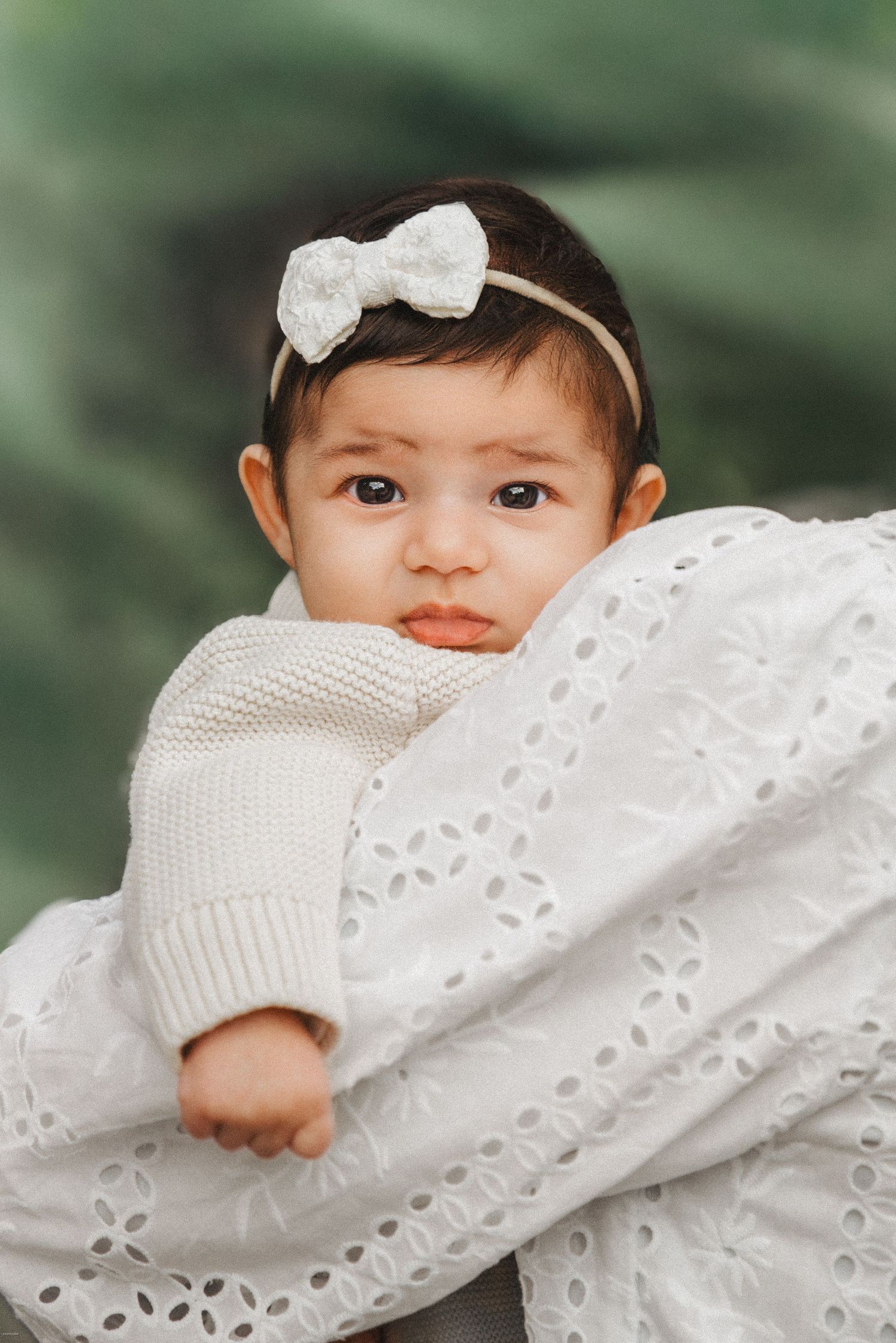 Baby portrait during a multi-generation family photoshoot in Miami