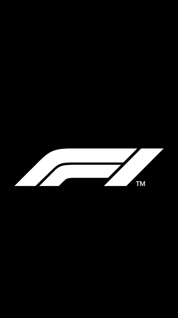 Formula 1 racing logo in white against black background.