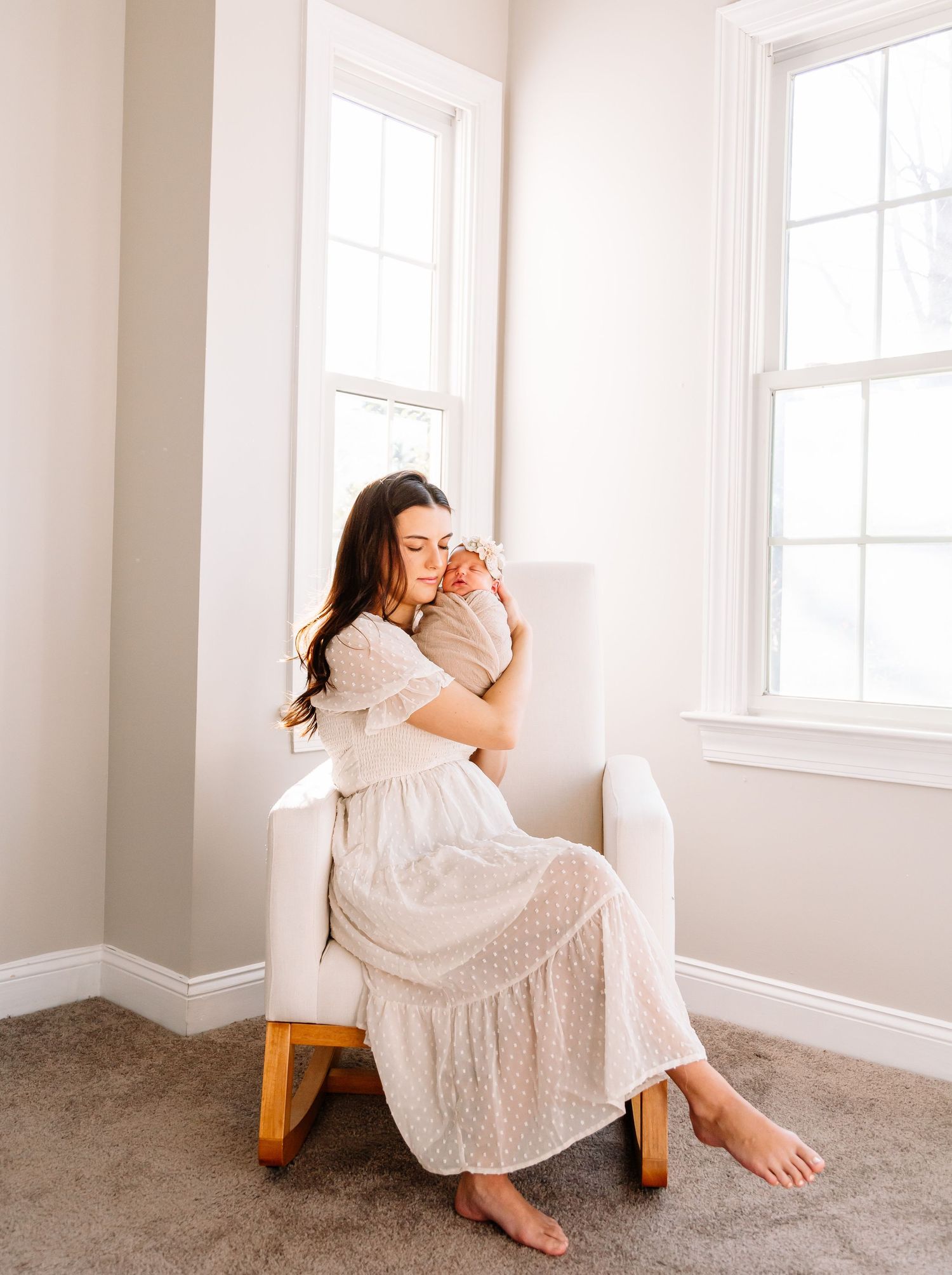 Newborn, light and airy, family photos