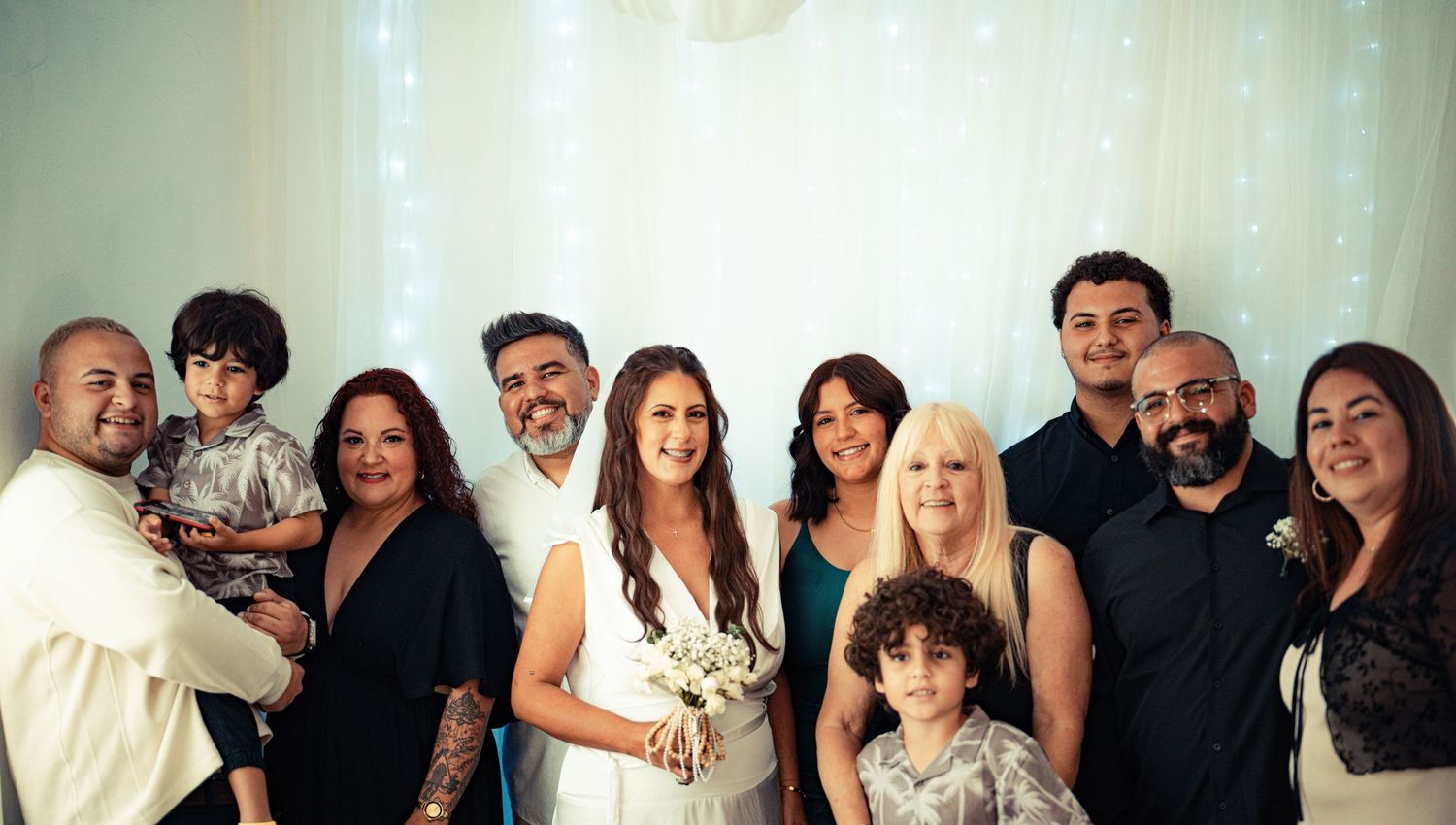 A group of people posing together for a photo collage showing multiple casual gatherings and social events.
