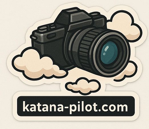 Camera equipment logos and branding design with cloud illustrations.