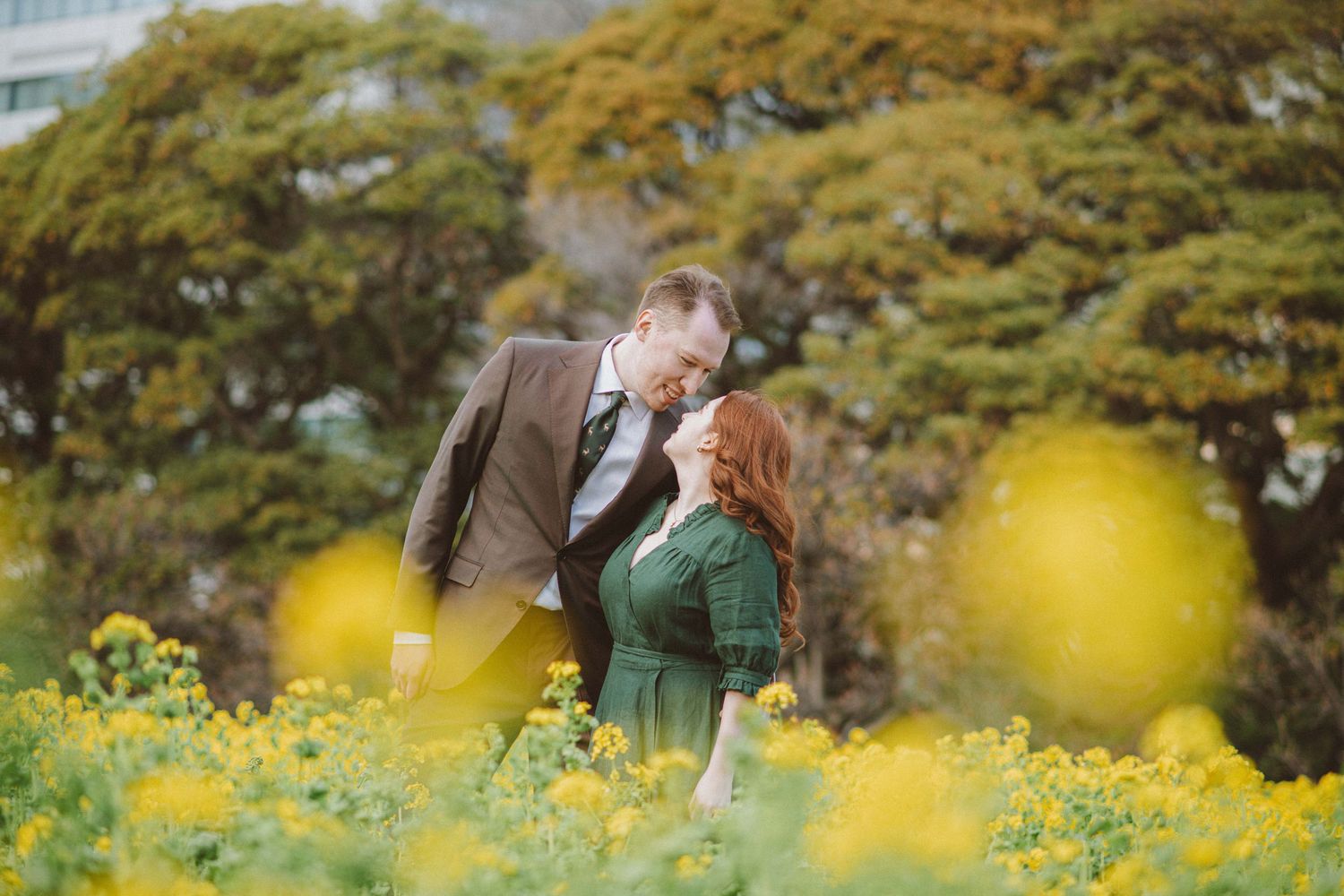 Tokyo Wedding Portraits in Hamarikyu Gardens