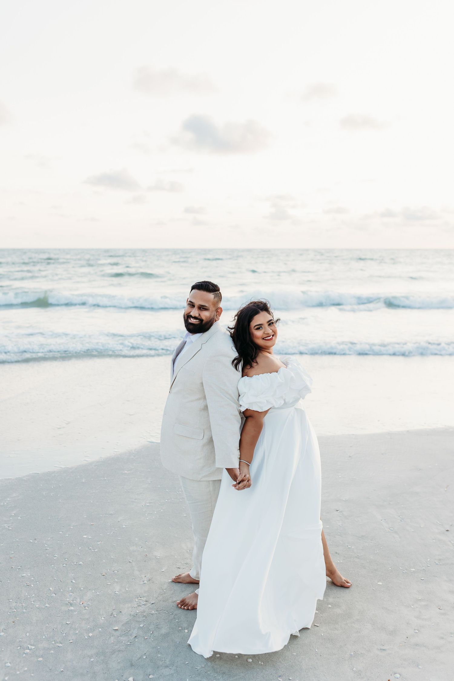 pregnancy announcement  at the beach