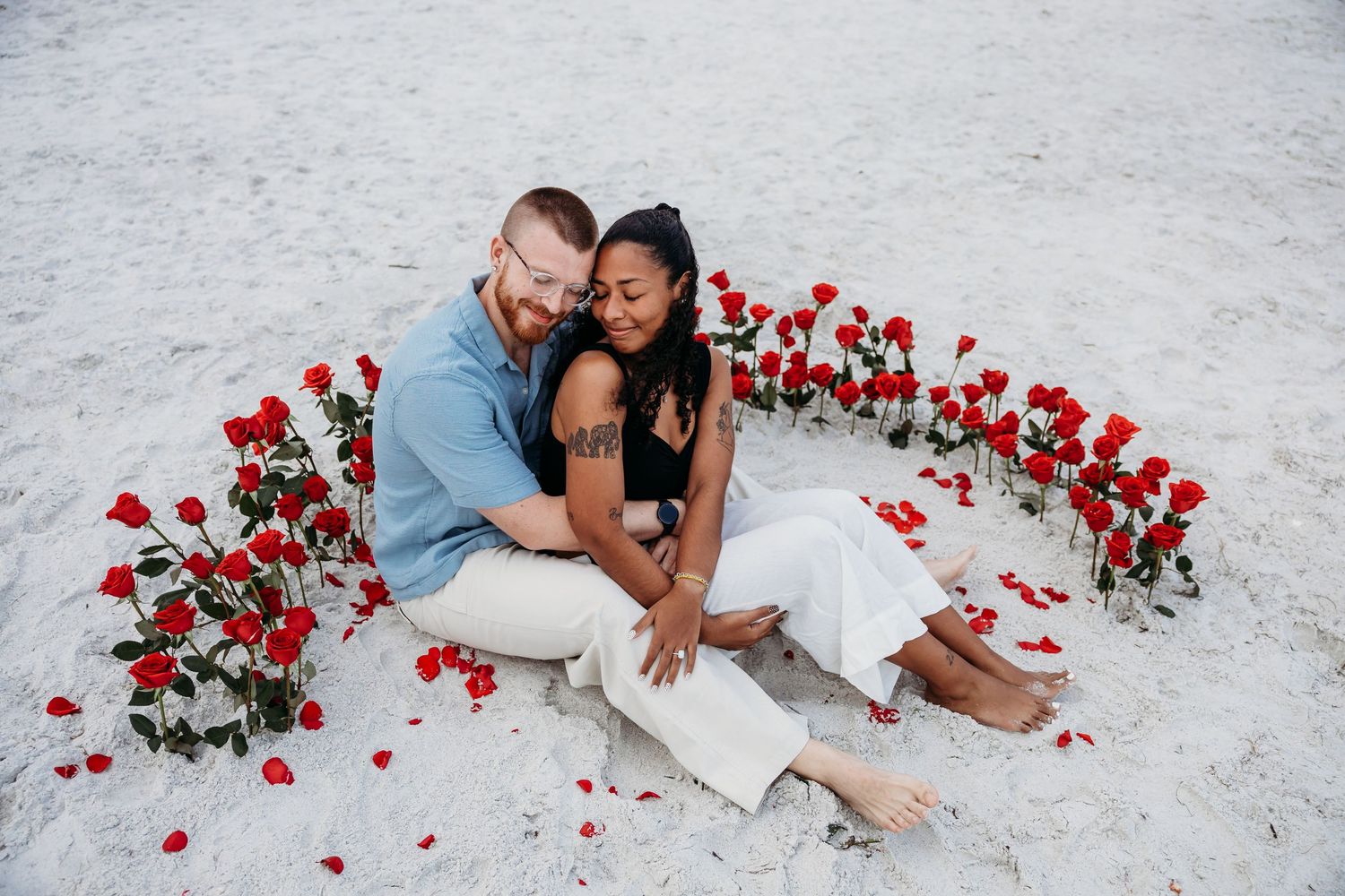 proposal from the beach in clearwater