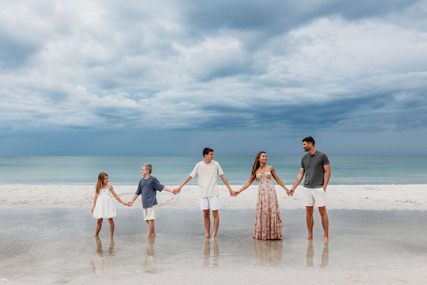 family of 5 beach clearwater beach
