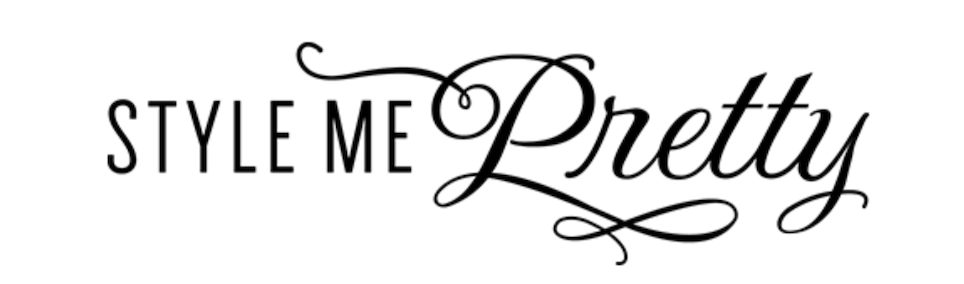 Style Me Pretty logo featuring elegant black script and serif typography on a white background.