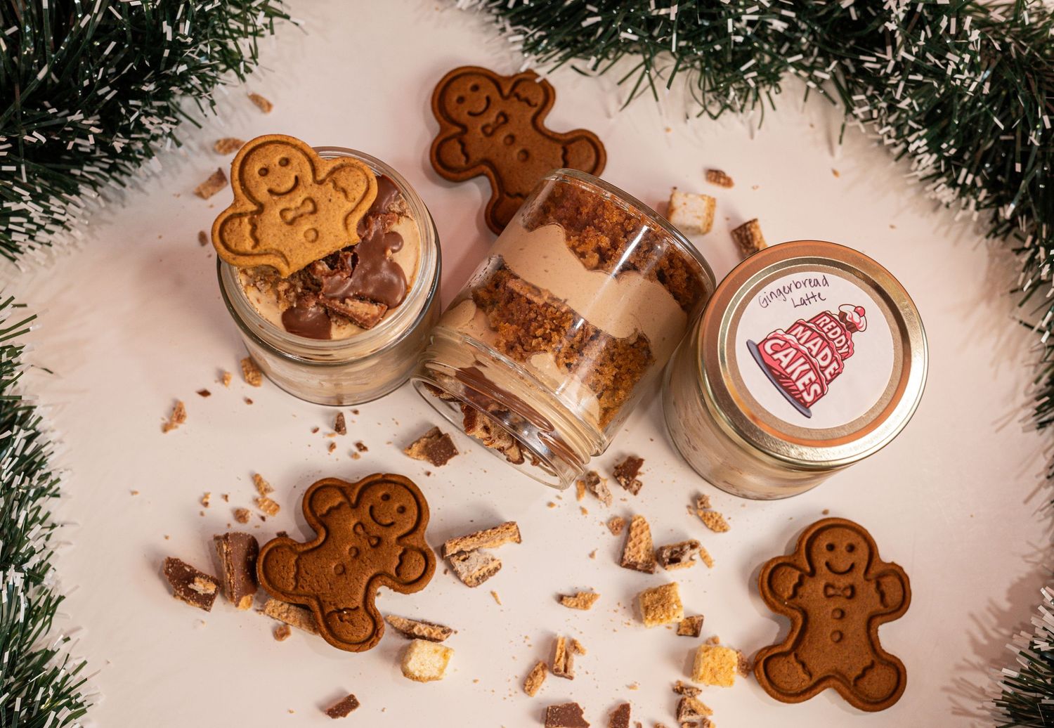 gingerbread latte cake jars