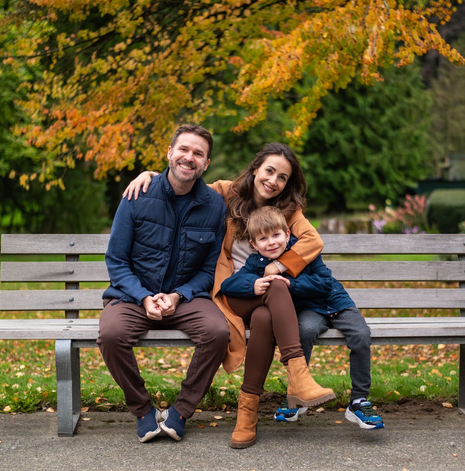 family posing