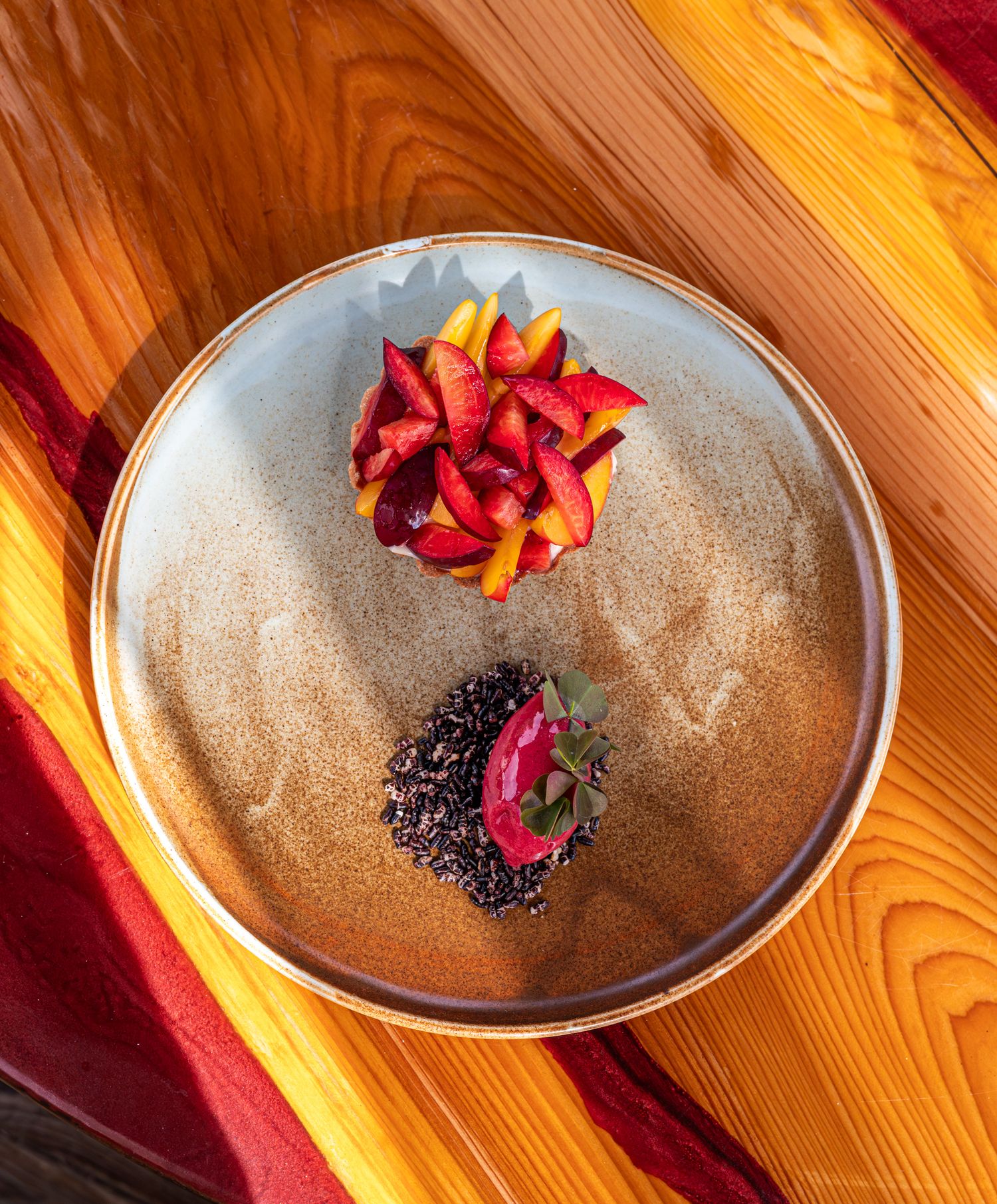 photo of a dessert in natural lighting