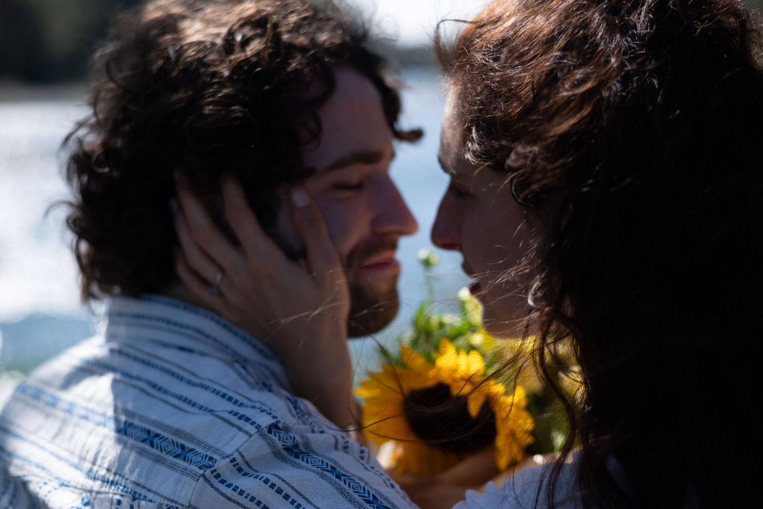 man and woman in love