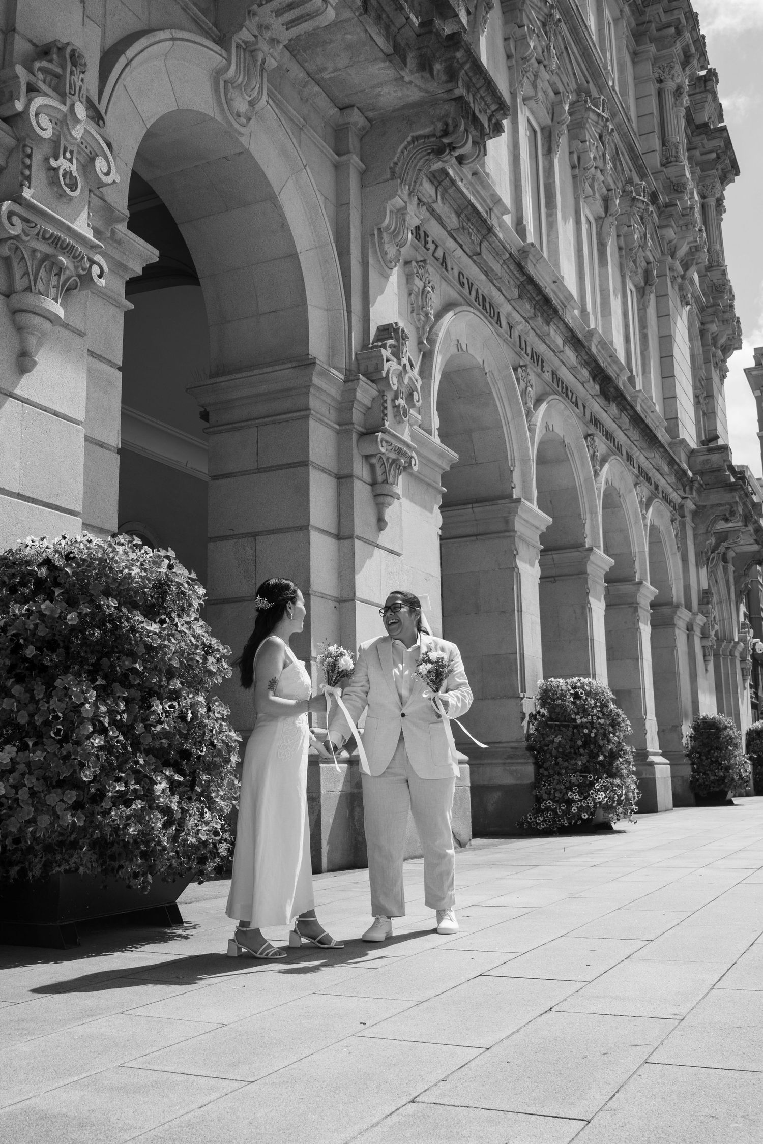 Fotografía pareja, boda civil , en A Coruña Galicia, LGBT, Nuria Santalla