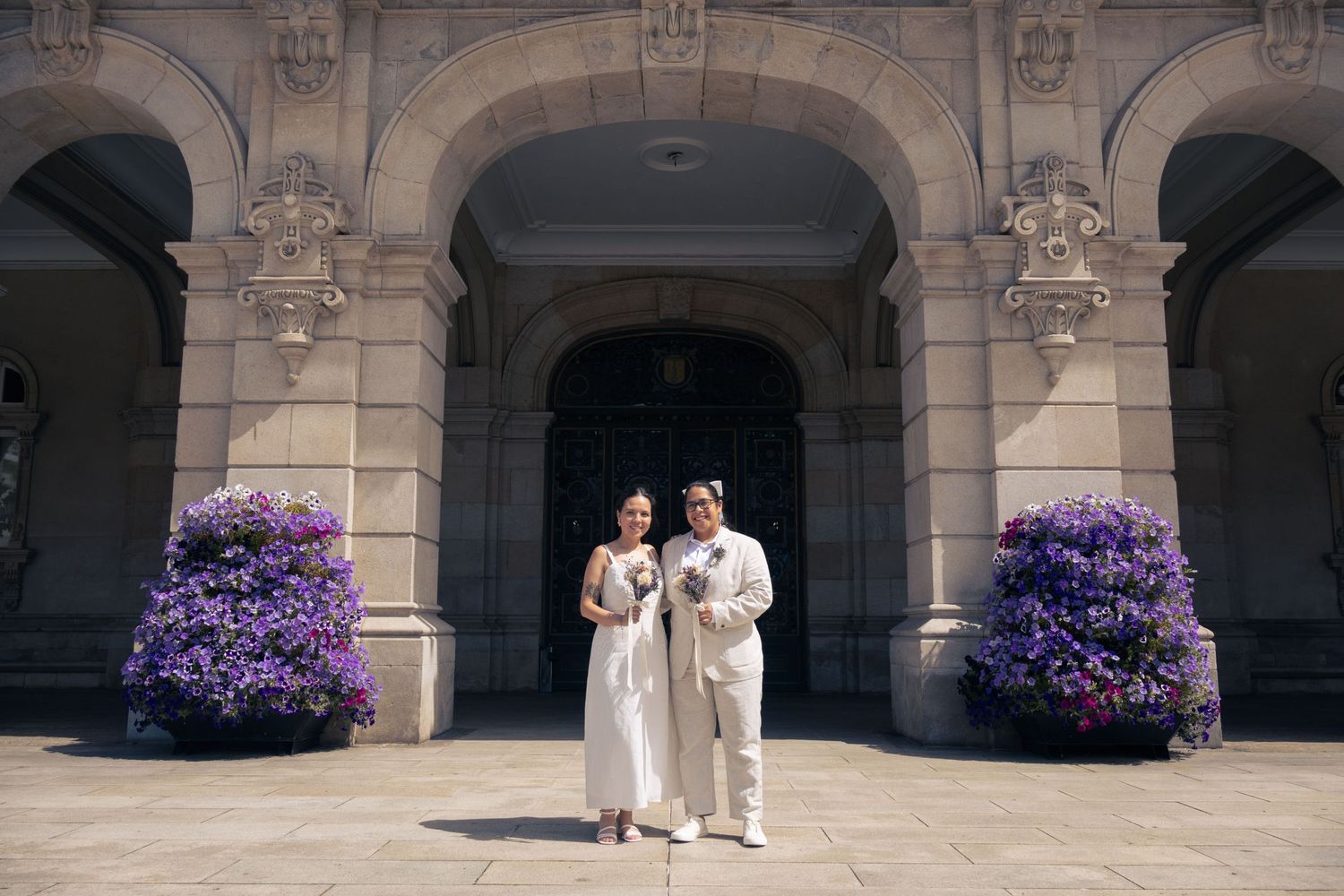 Fotografía pareja, boda civil , en A Coruña Galicia, LGBT, Nuria Santalla