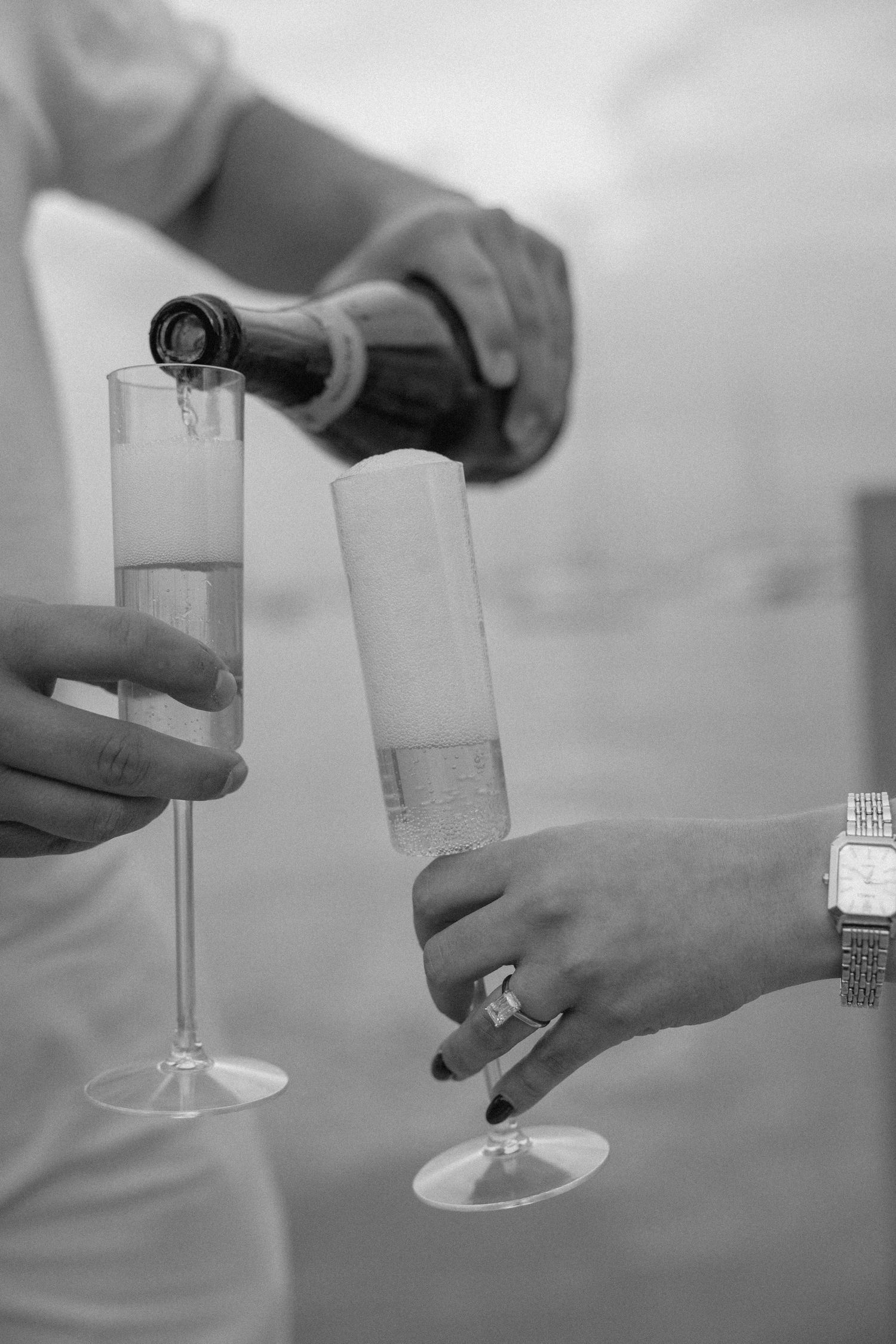 Close-up sequence of hands conducting scientific laboratory testing with test tubes and chemical solutions.