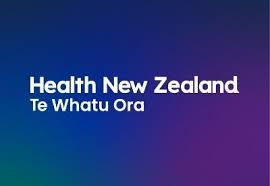 Health New Zealand Te Whatu Ora official logo on a gradient purple and blue background.
