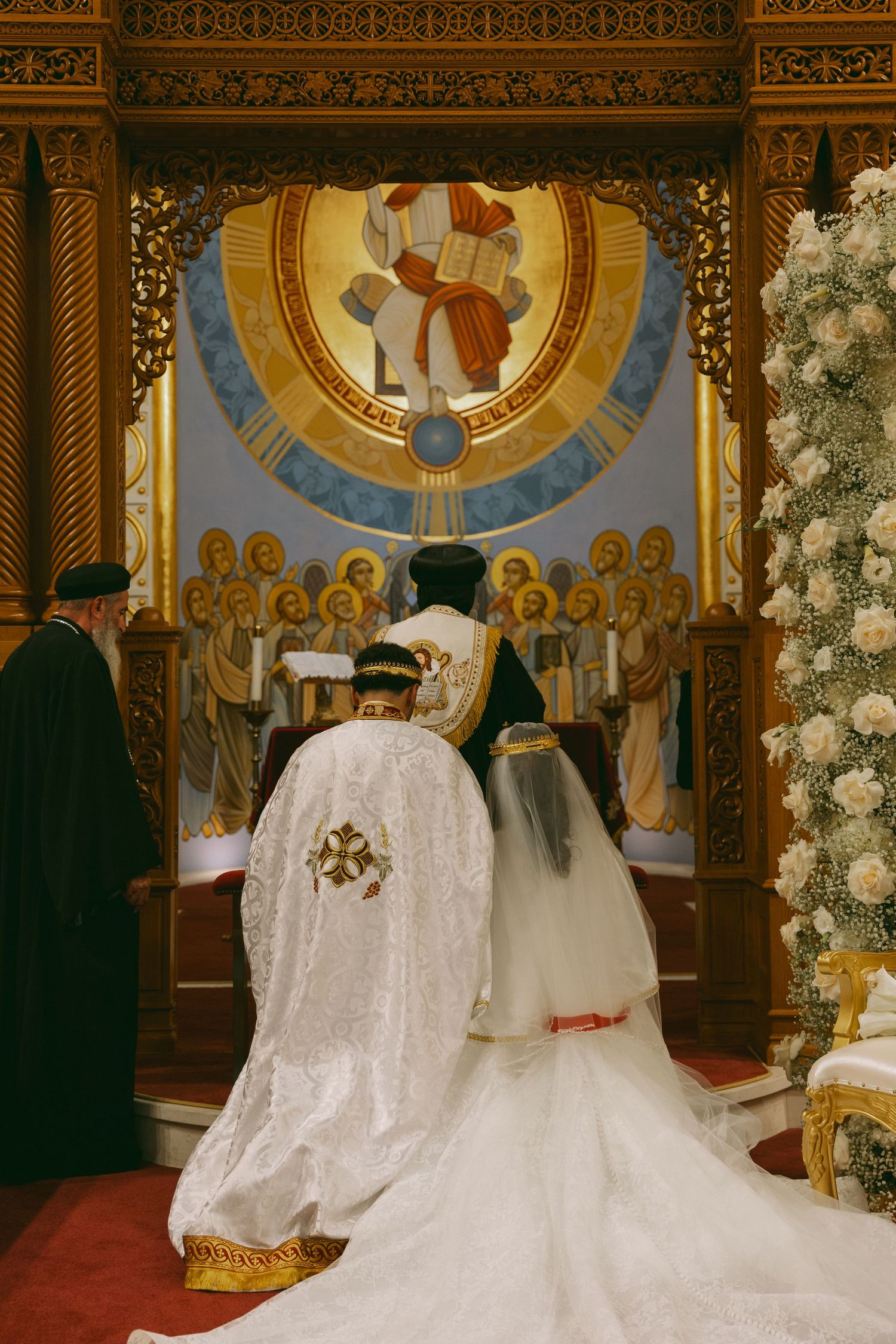 Bride and groom during their wedding ceremony, captured by a Southern California wedding photographer