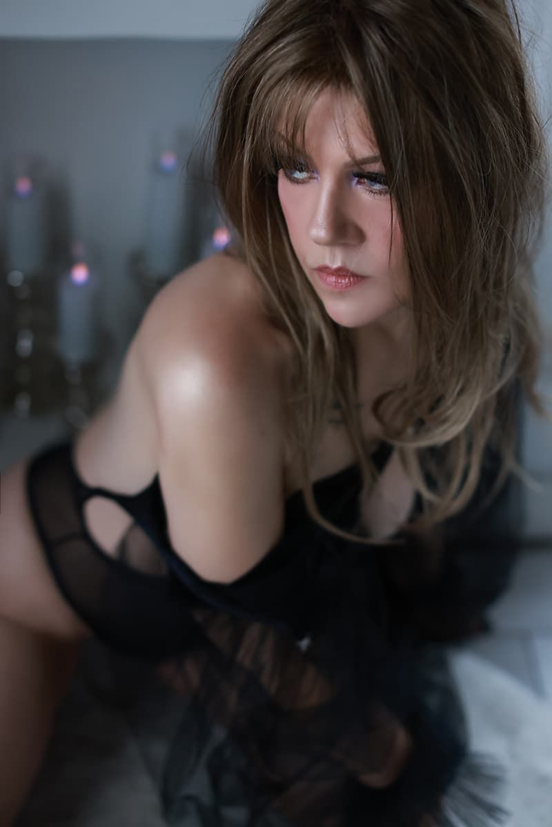 Women over 40 boudoir photography session at Blush Boudoir luxury studio Dayton Ohio