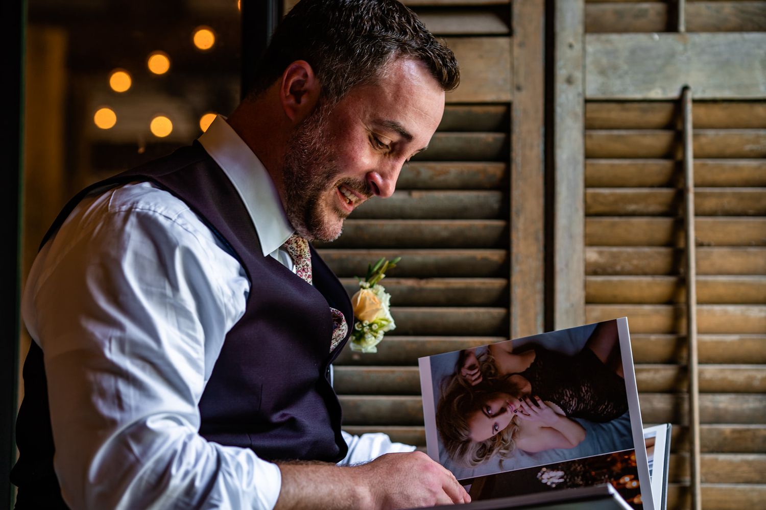 Bridal boudoir album gift for husband — Blush Boudoir photography studio Dayton Ohio