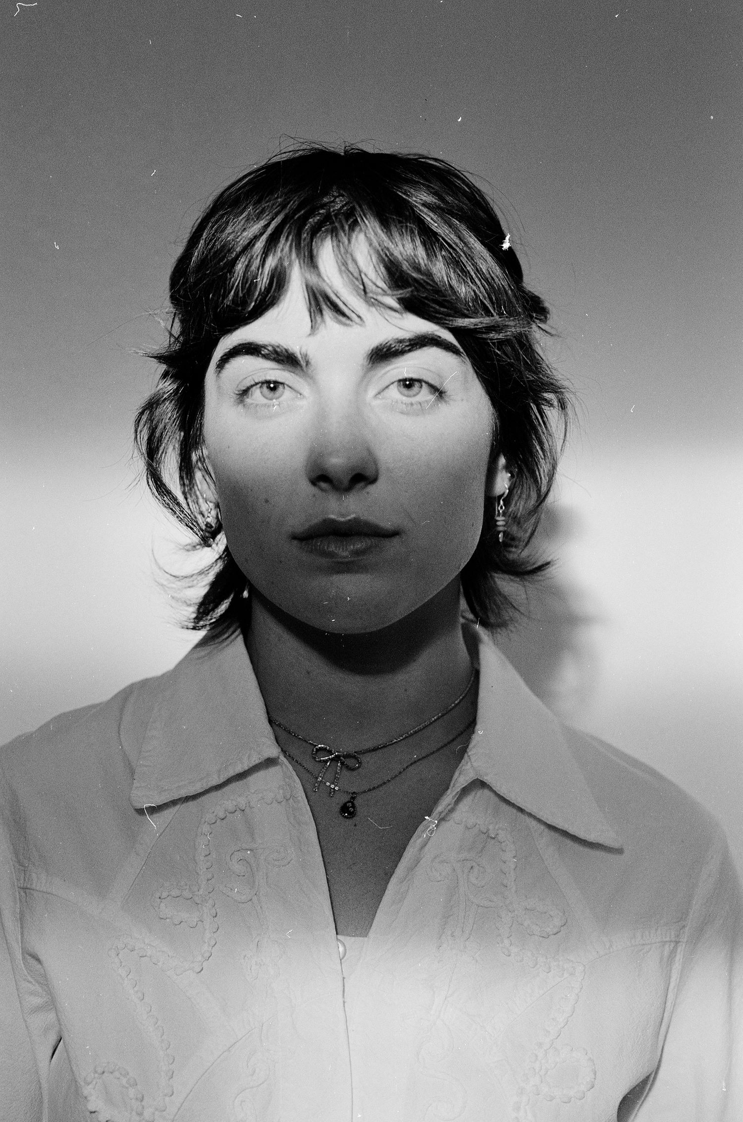 Black and white 35mm film portrait in Salt Lake City, Utah.