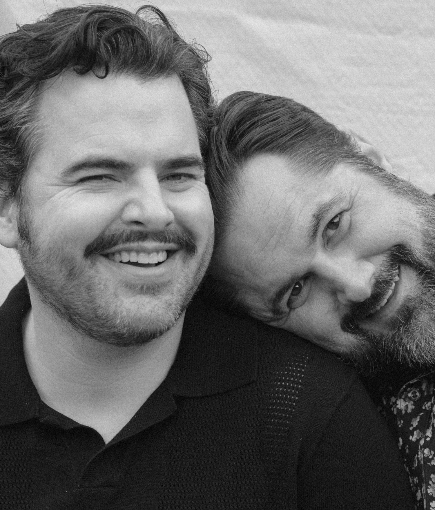Candid black and white couples portrait in Salt Lake City, Utah.