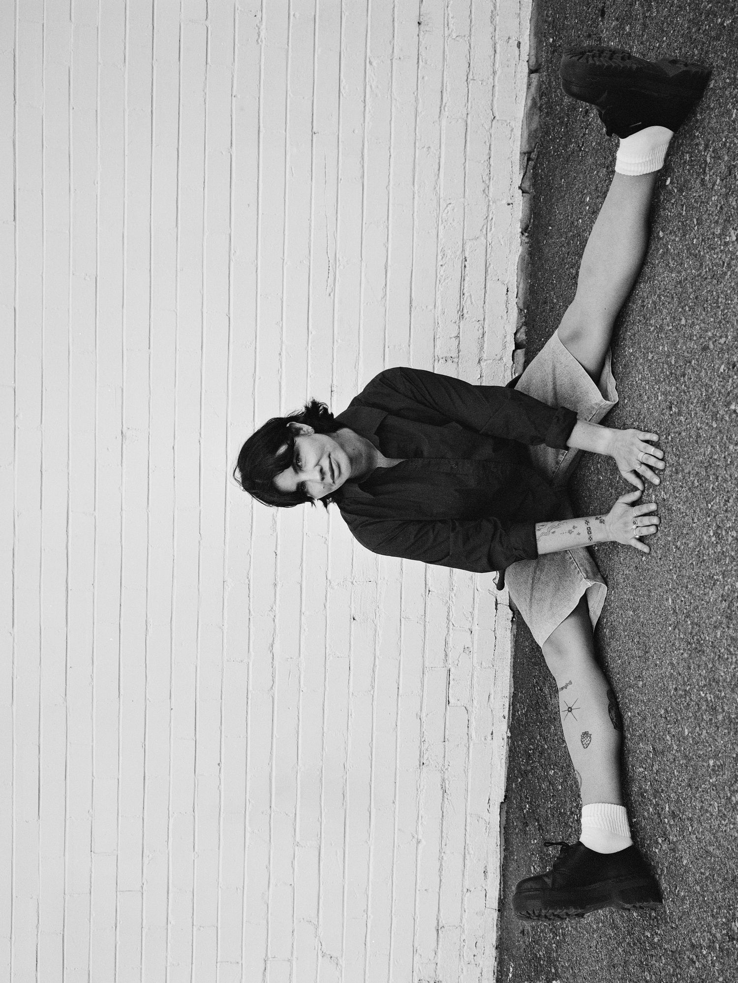 Black and white film portrait with an editorial feel in Salt Lake City, Utah.